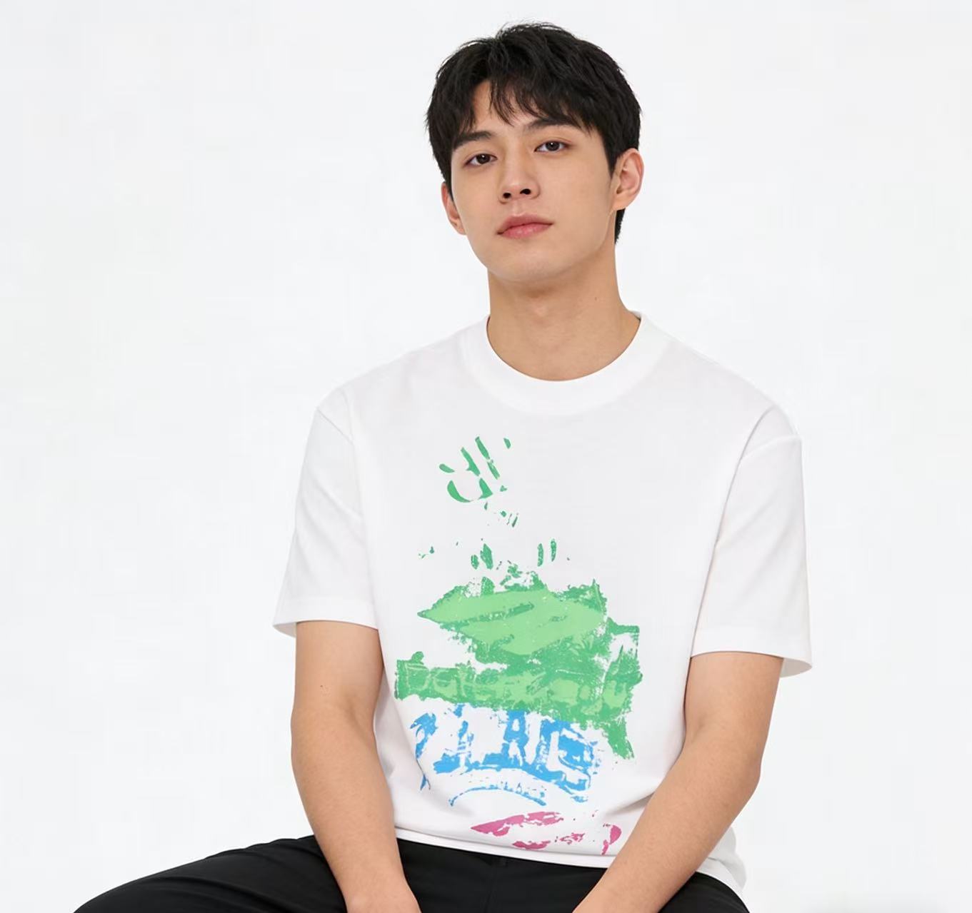 Balenciaga Contrast Graffiti Short Sleeve T-Shirt Style 1