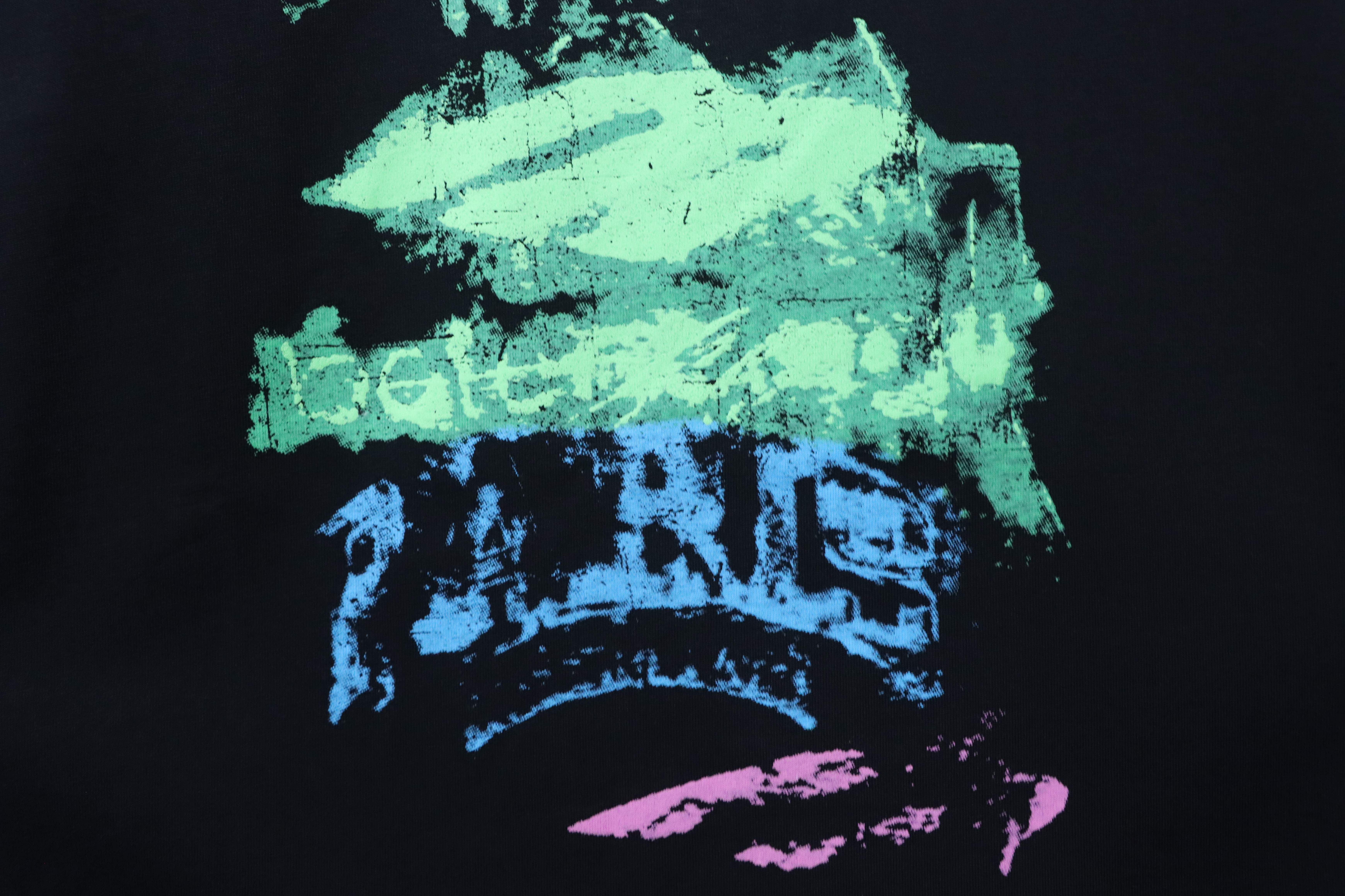 Balenciaga Contrast Graffiti Short Sleeve T-Shirt Style 2