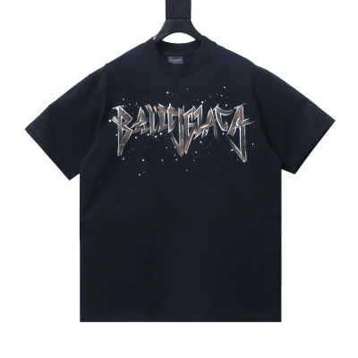 Balenciaga Double B B Hand-Drawn Graffiti Short Sleeve T-Shirt Style 2 01