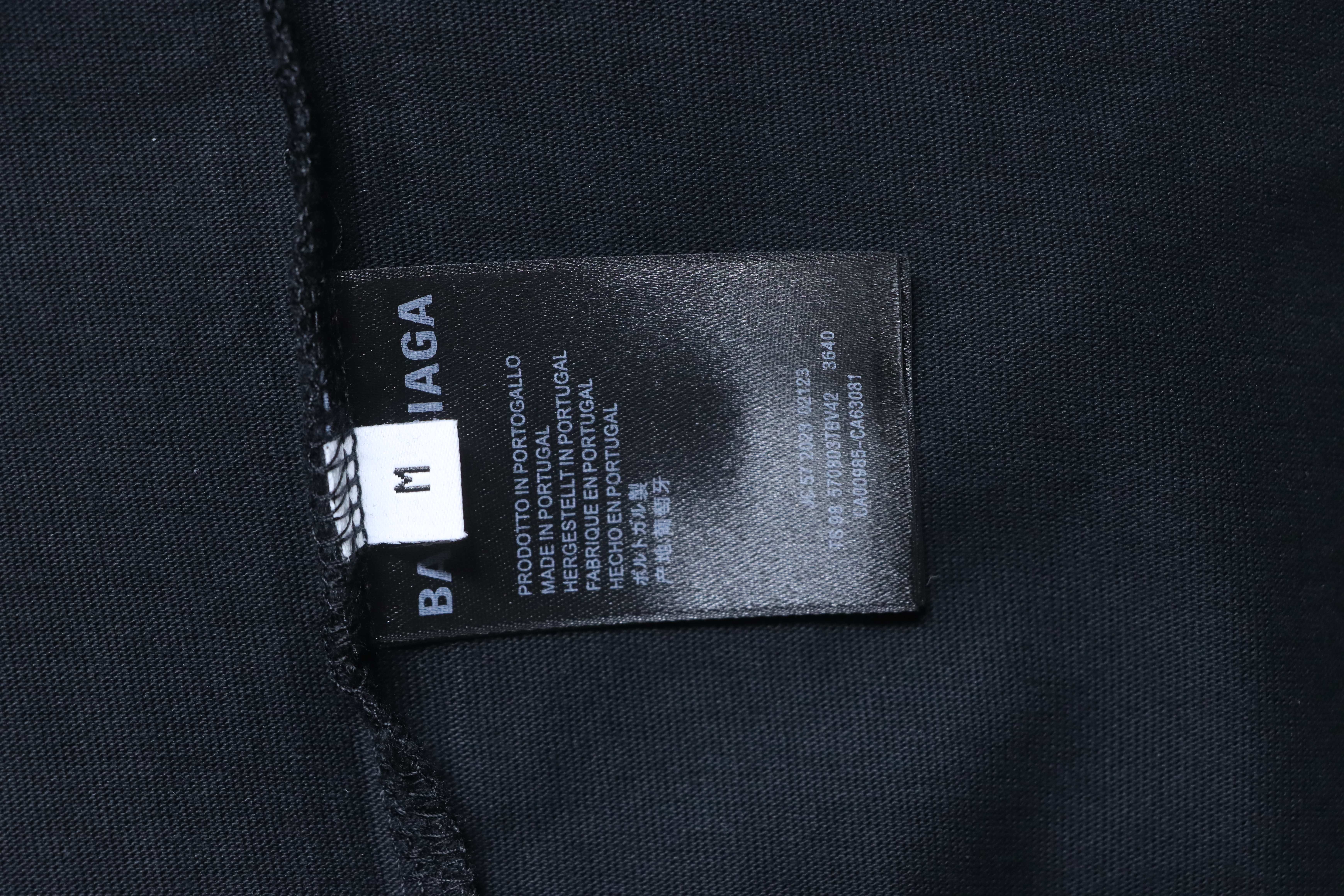 Balenciaga Double B Letter Print Short Sleeve T-Shirt