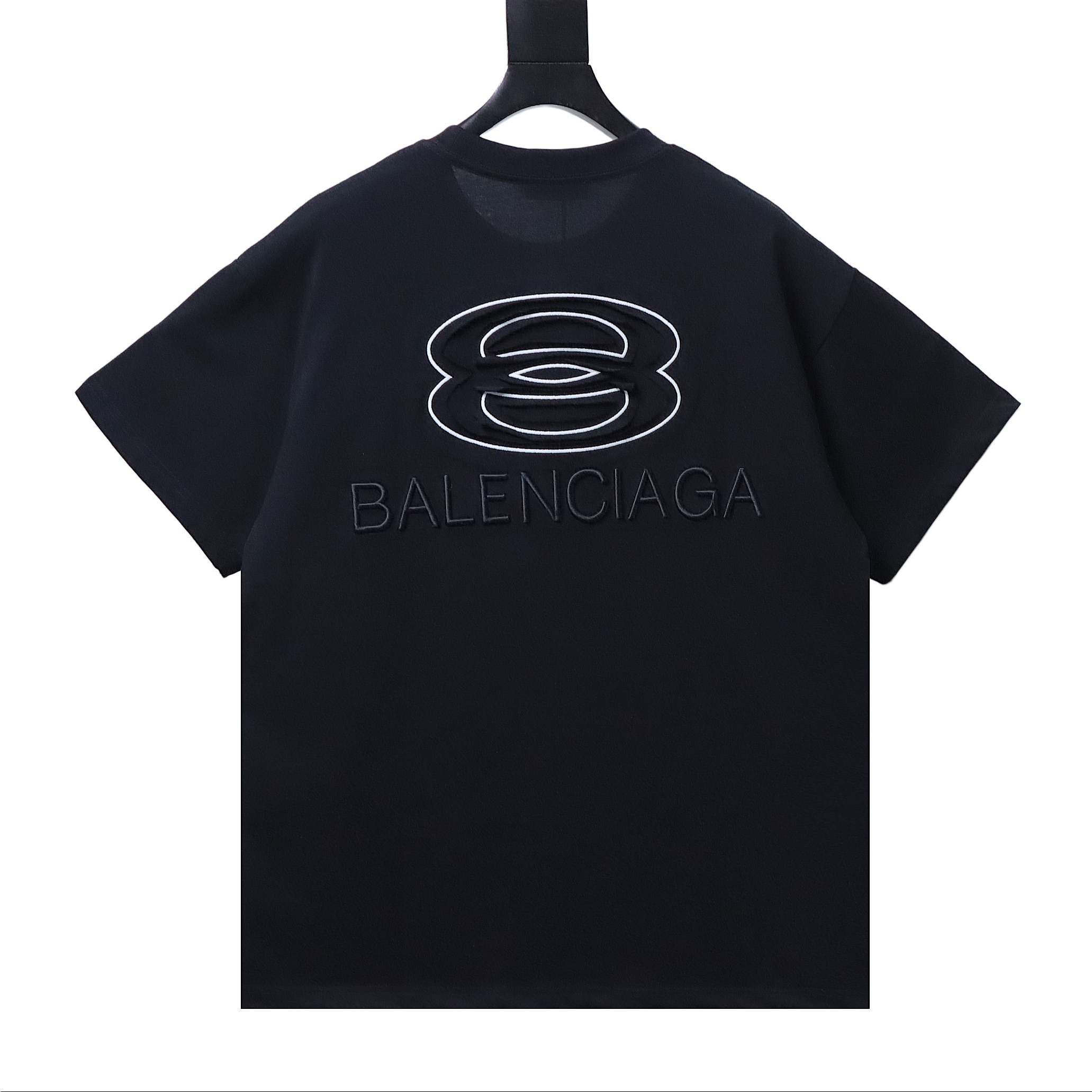 Balenciaga Double Ring Patch Embroidery Short Sleeve T-Shirt Style 2