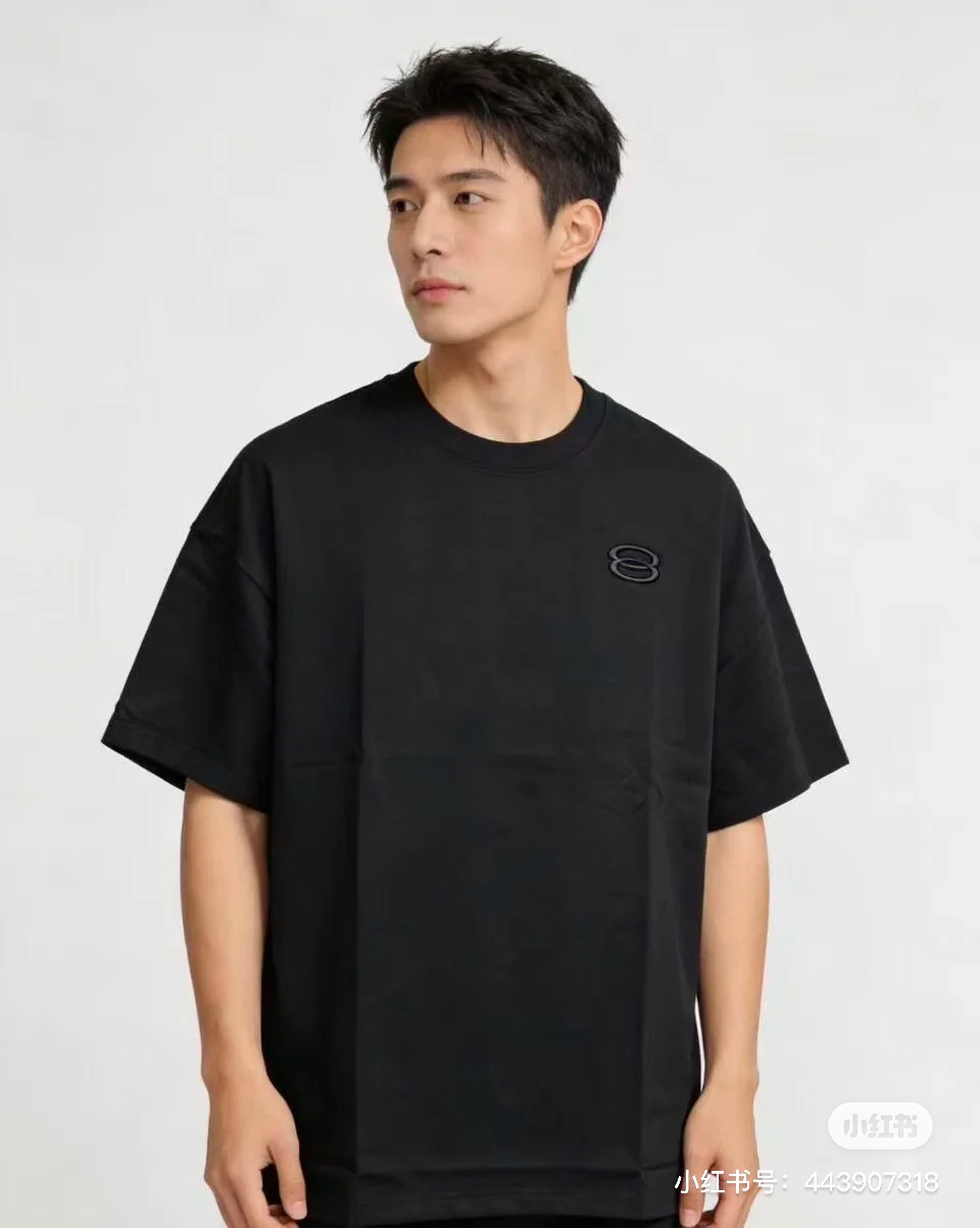 Balenciaga Double Ring Patch Embroidery Short Sleeve T-Shirt Style 2