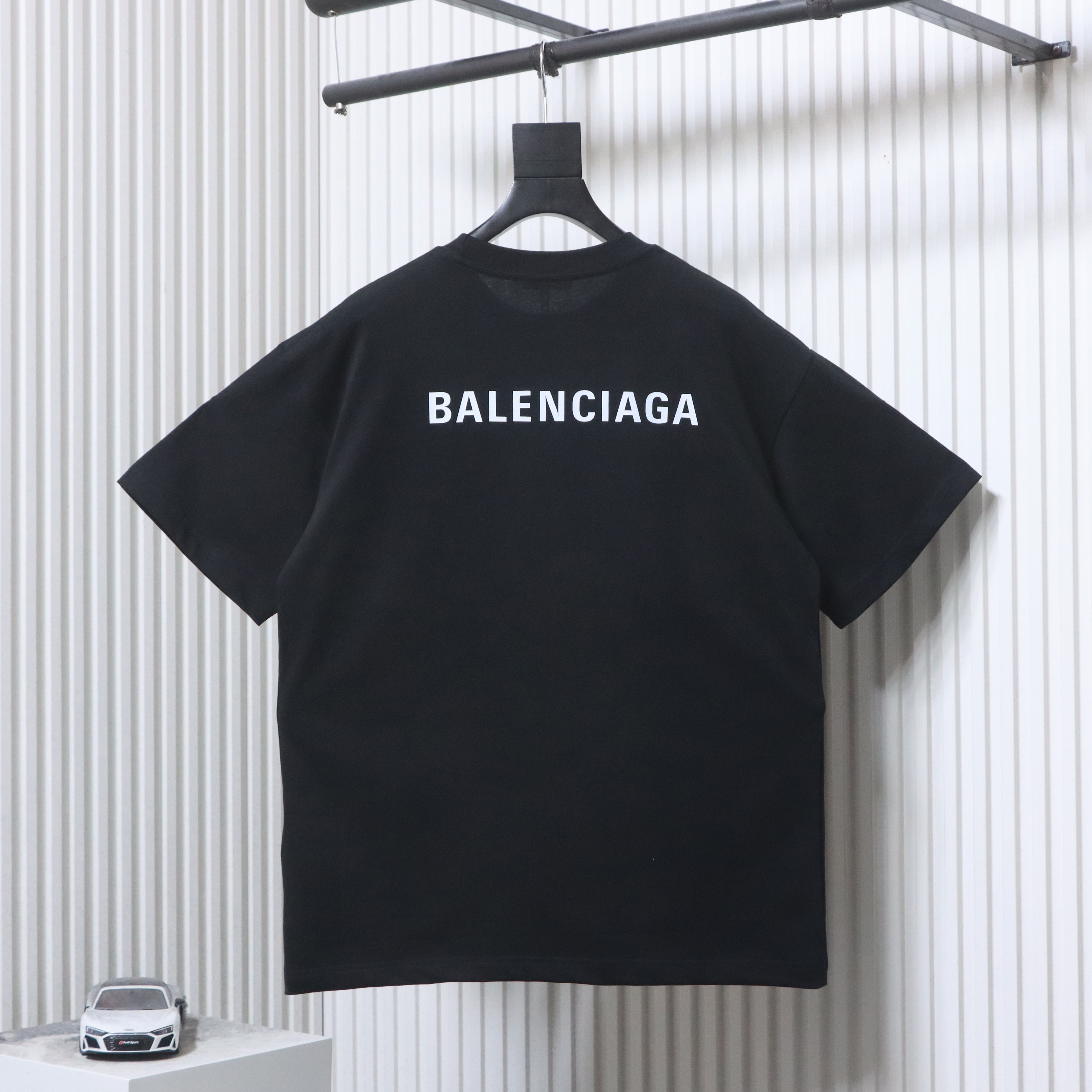 Balenciaga Front and Back Letter Print Short Sleeve T-Shirt Style 1