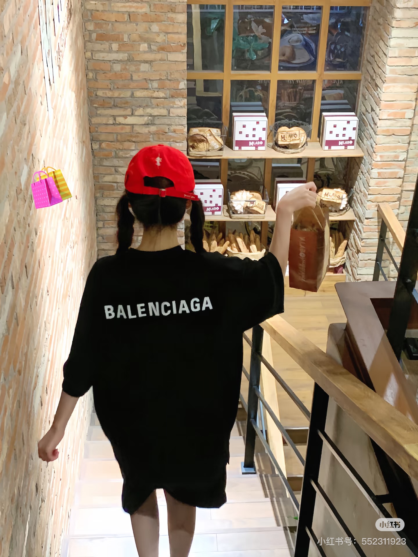 Balenciaga Front and Back Letter Print Short Sleeve T-Shirt Style 1