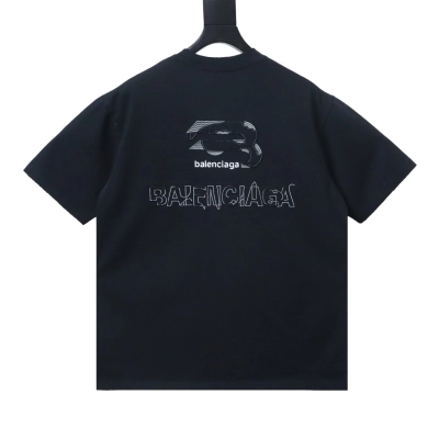 Balenciaga Heavy Craft Patch Embroidery Short Sleeve T-Shirt Style 2 01