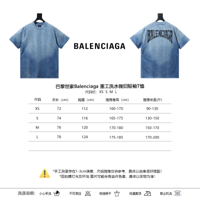 Balenciaga Heavy Craft Washed Distressed Short Sleeve T-Shirt 02