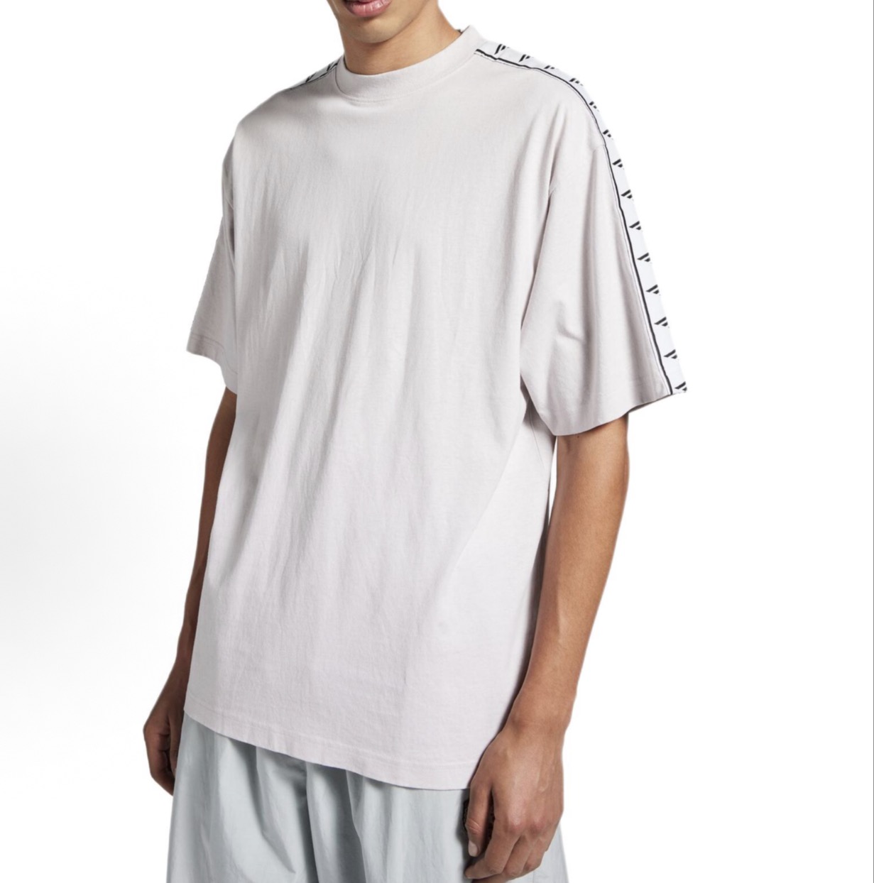 Balenciaga Jacquard Slogan Tape Short Sleeve T-Shirt Style 1