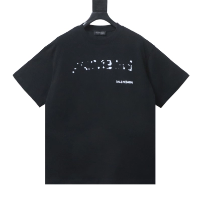 Balenciaga Letter Front and Back Print Short Sleeve T-Shirt Style 1 02