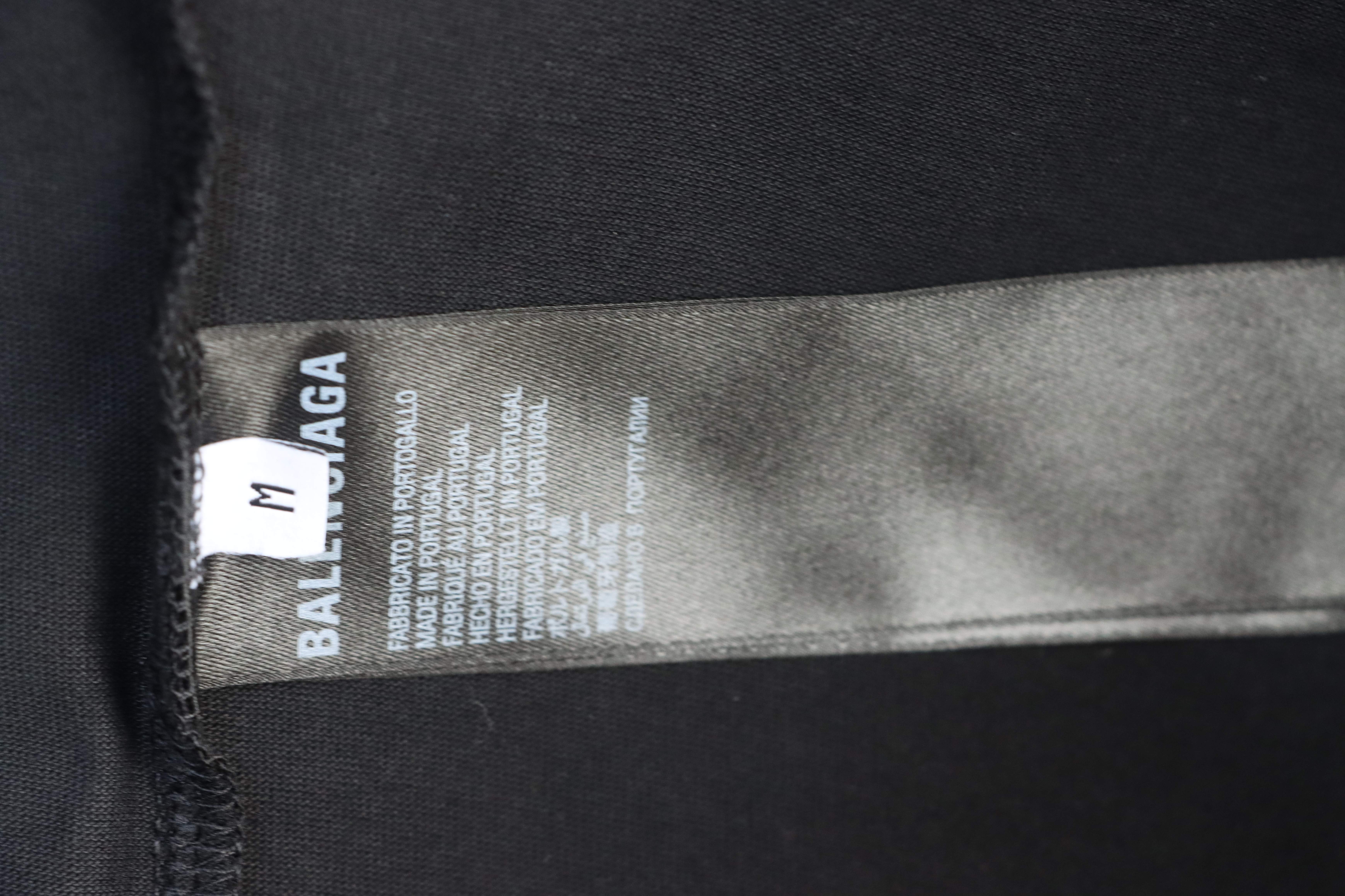 Balenciaga Letter Front and Back Print Short Sleeve T-Shirt Style 1