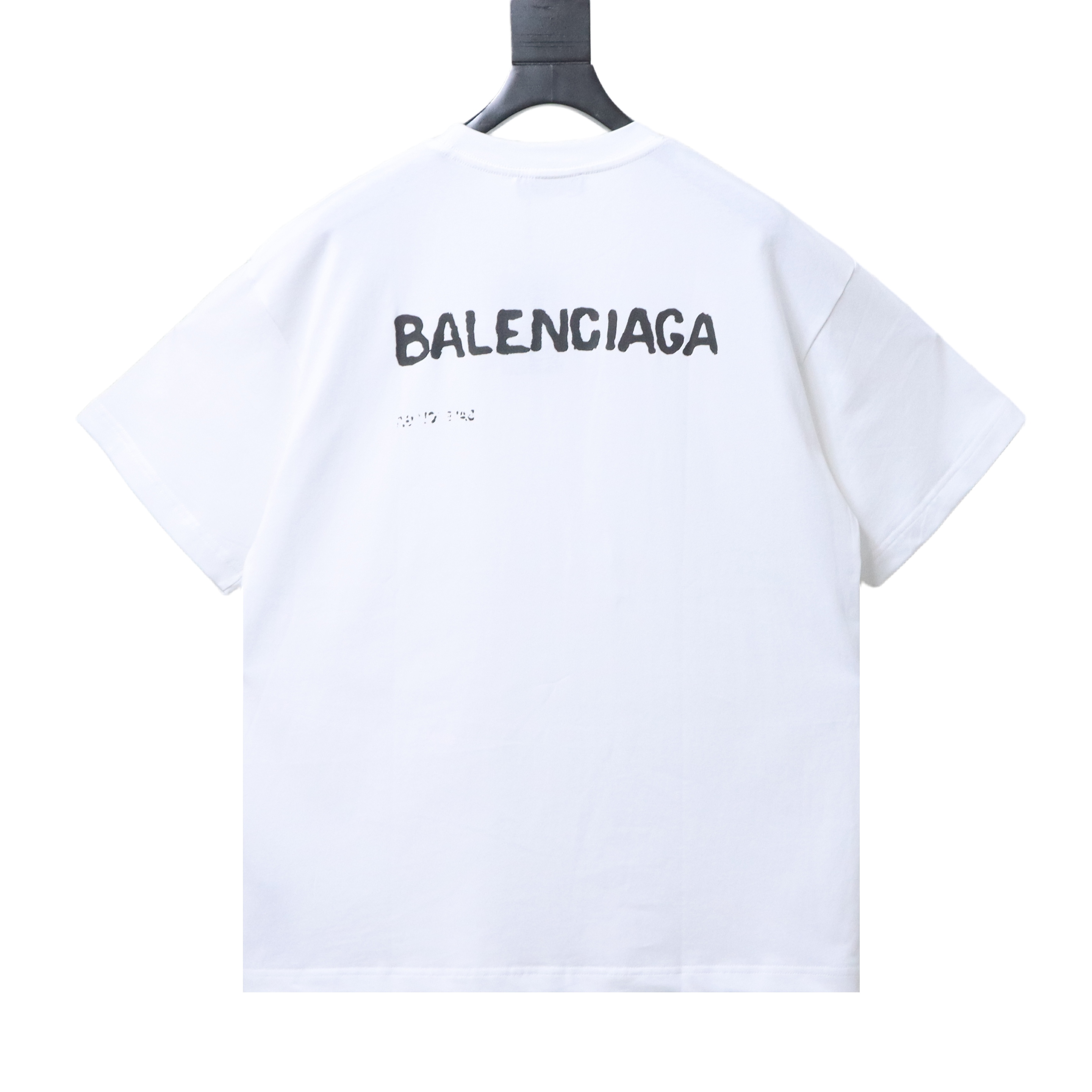 Balenciaga Letter Front and Back Print Short Sleeve T-Shirt Style 2