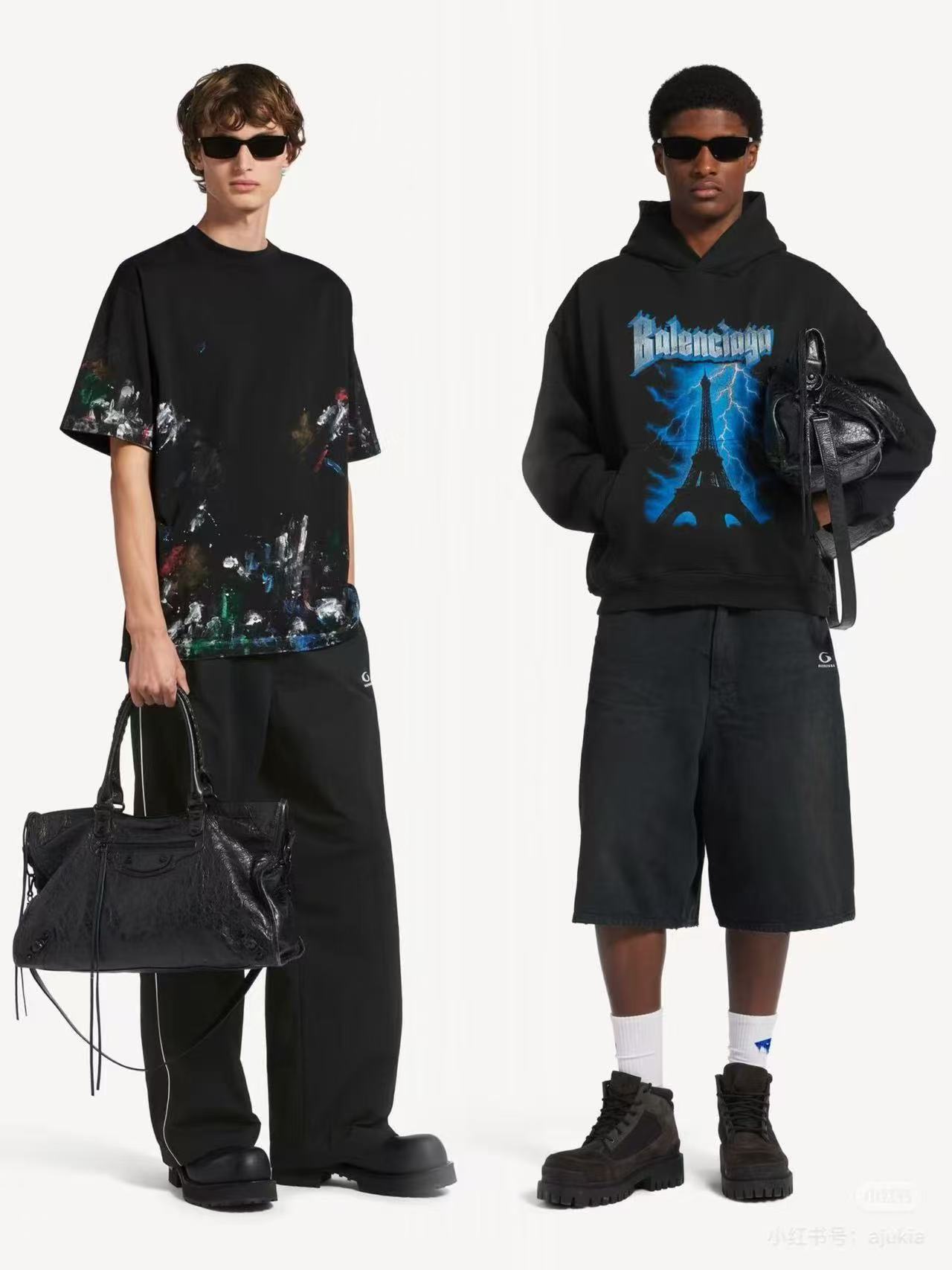 Balenciaga Limited Art Graffiti Short Sleeve T-Shirt