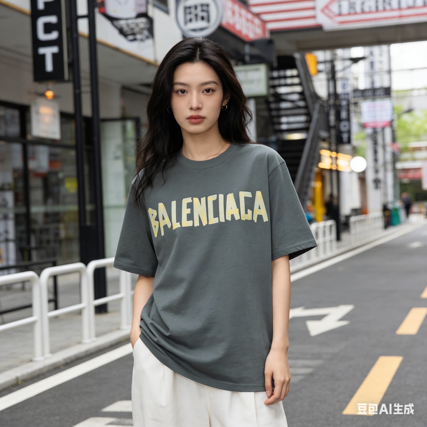 Balenciaga Masking Tape Short Sleeve T-Shirt Style 1