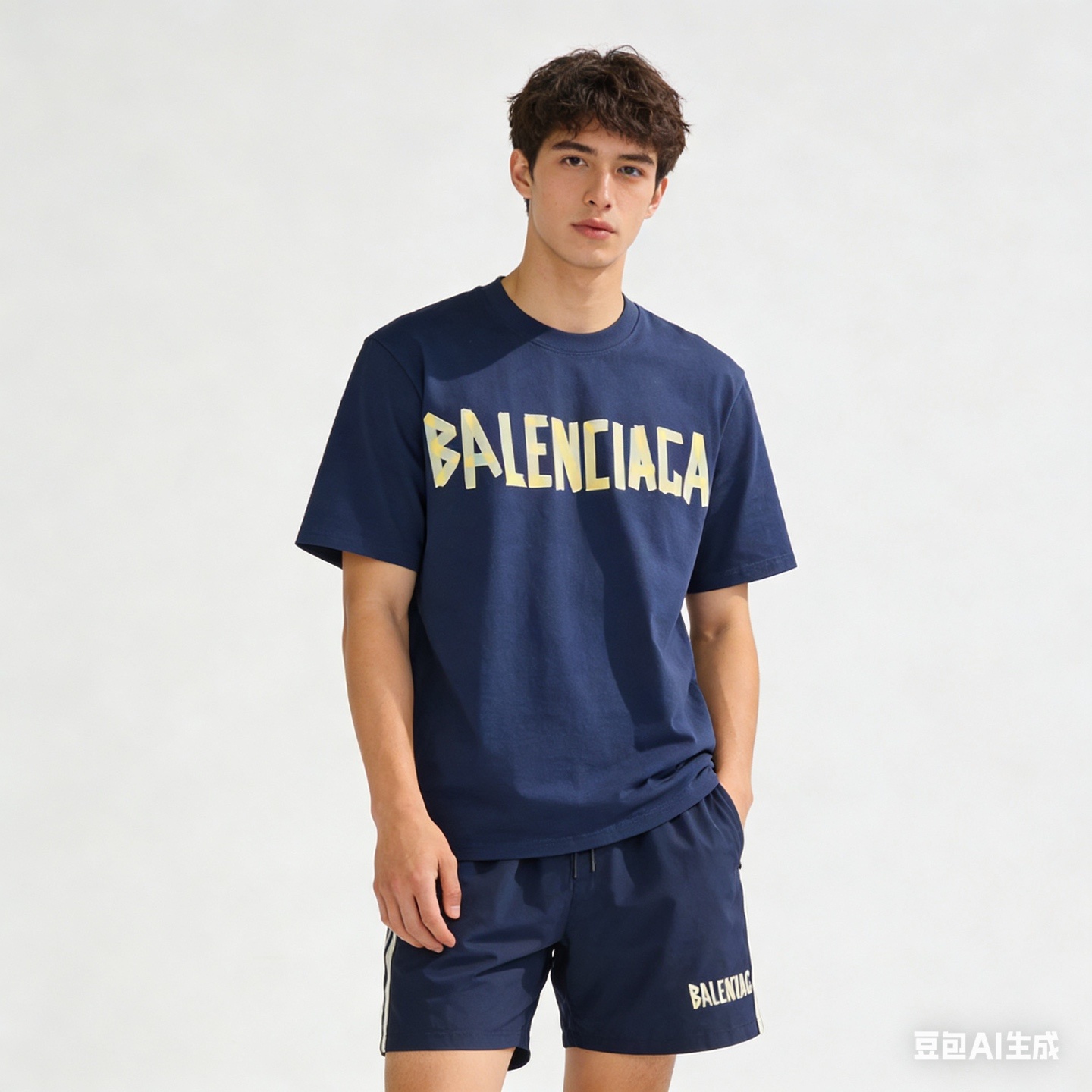 Balenciaga Masking Tape Short Sleeve T-Shirt Style 2