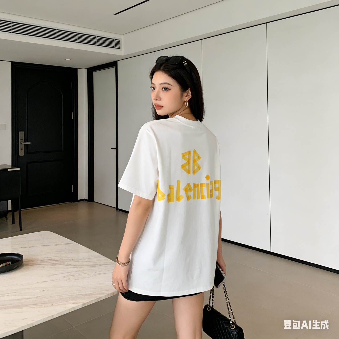 Balenciaga Masking Tape Short Sleeve T-Shirt Style 3
