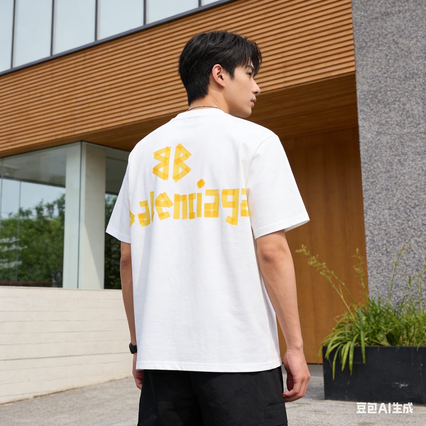 Balenciaga Masking Tape Short Sleeve T-Shirt Style 3