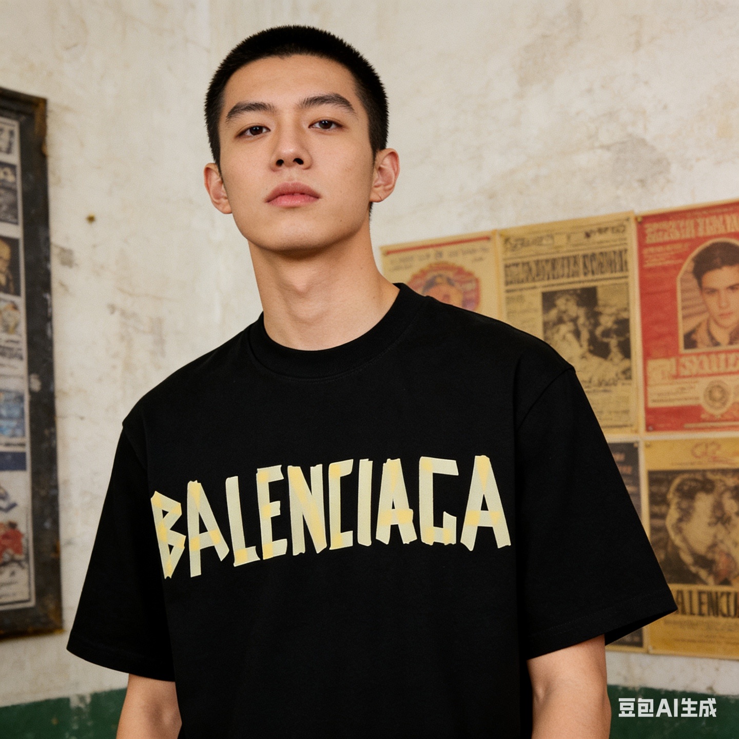 Balenciaga Masking Tape Short Sleeve T-Shirt Style 4