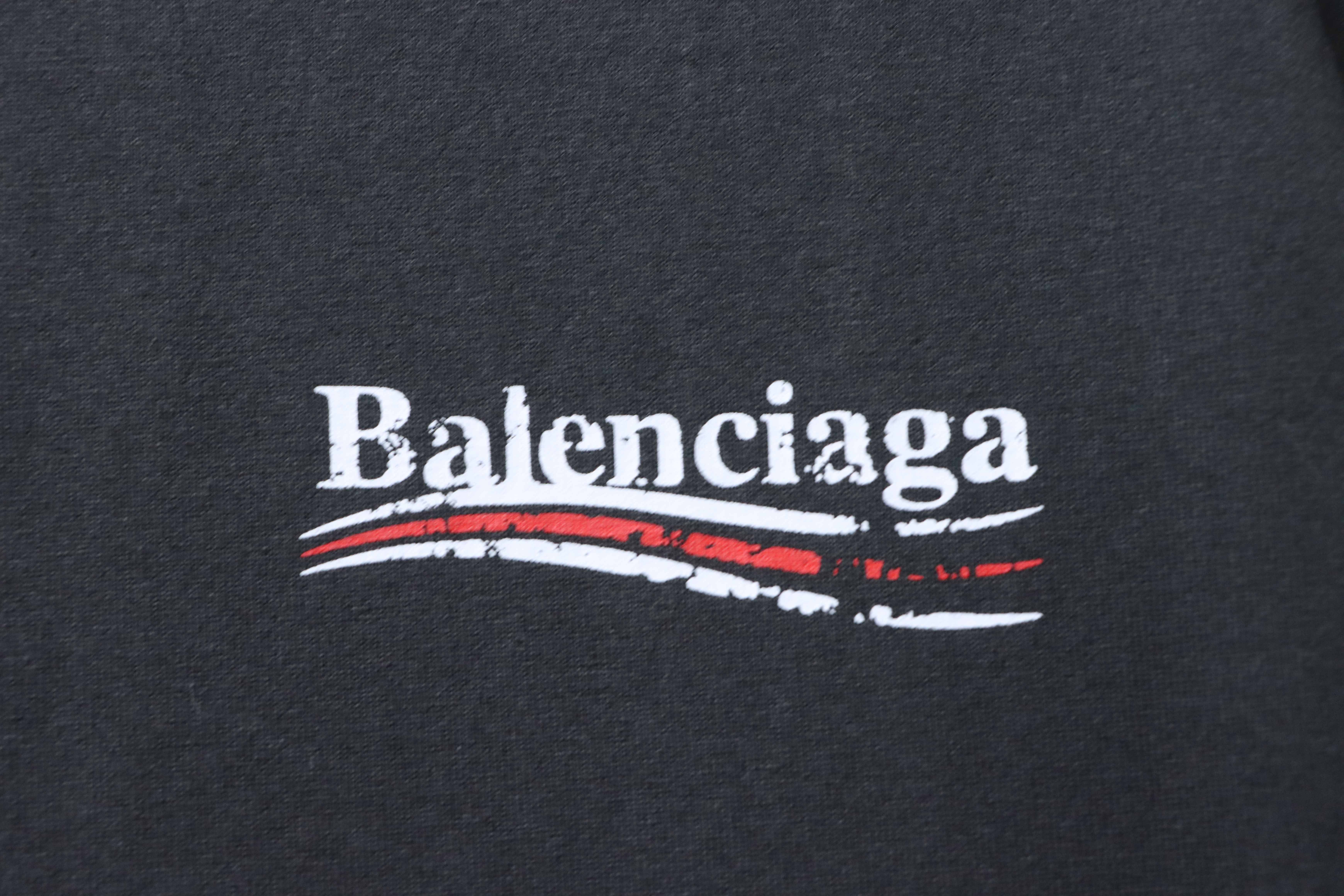 Balenciaga Mottled Coke Print Washed Ripped Short Sleeve T-Shirt Style 1