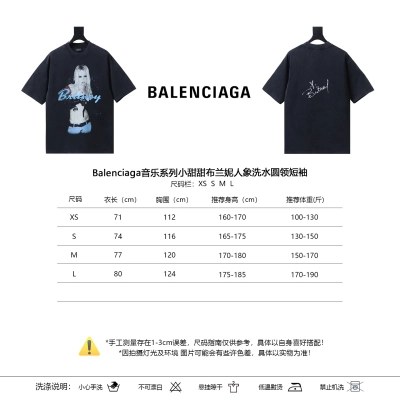Balenciaga Music Series Britney Portrait Washed Crewneck Short Sleeve T-Shirt Style 1 02
