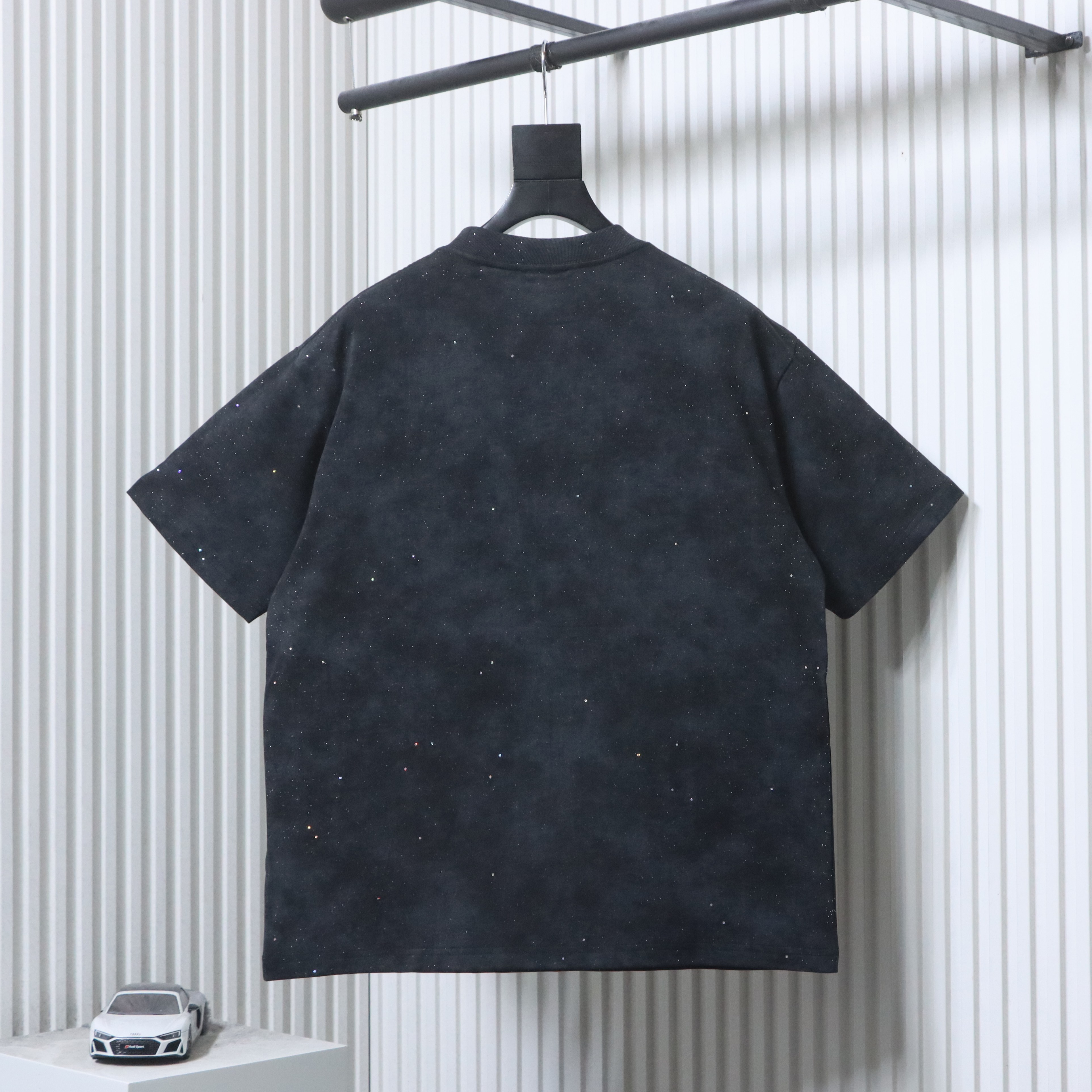 Balenciaga Rendered Starry Embroidery Letter Crewneck Short Sleeve T-Shirt