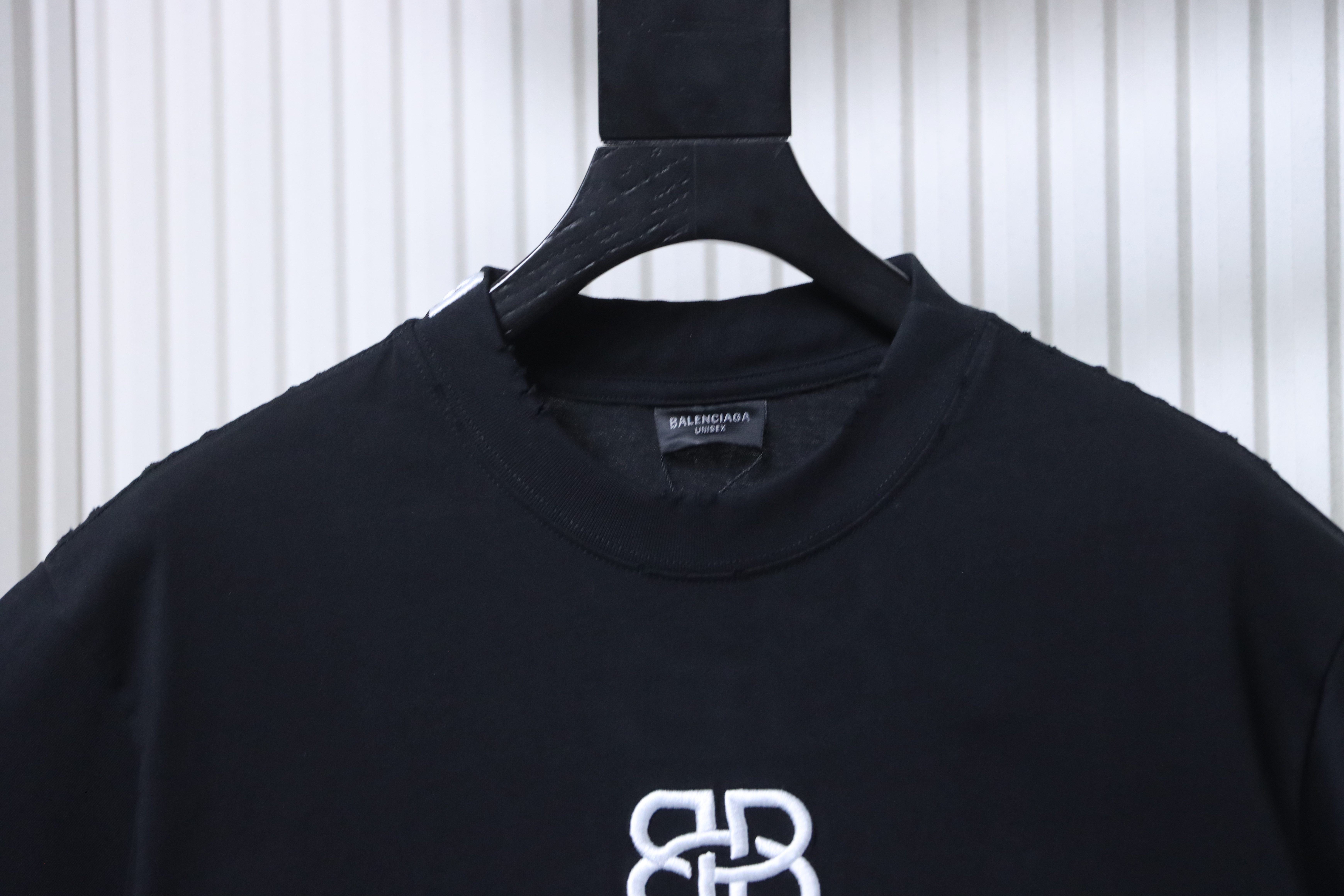 Balenciaga S26 Series Embroidery Heavy Craft Crewneck Short Sleeve T-Shirt Style 1