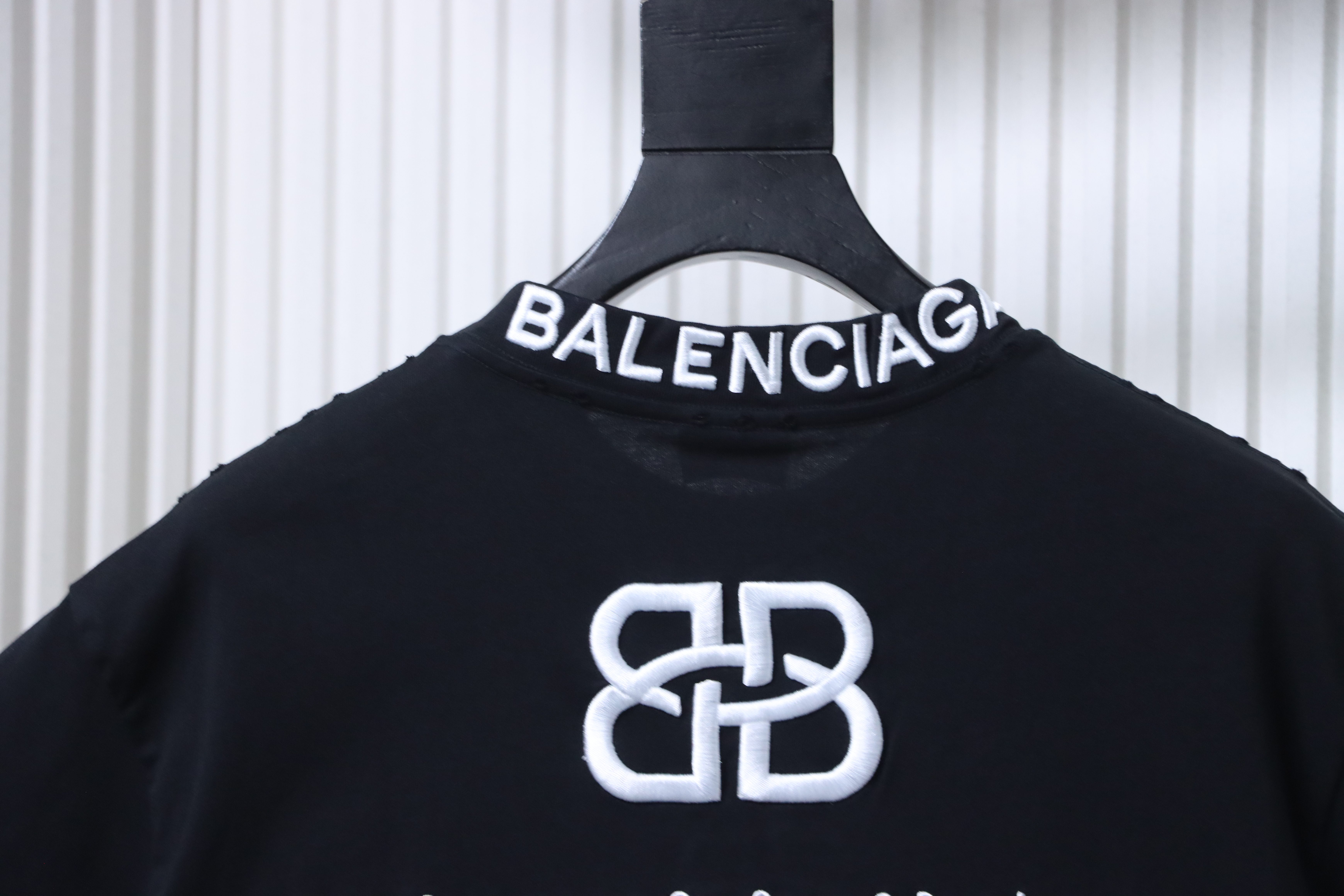 Balenciaga S26 Series Embroidery Heavy Craft Crewneck Short Sleeve T-Shirt Style 1