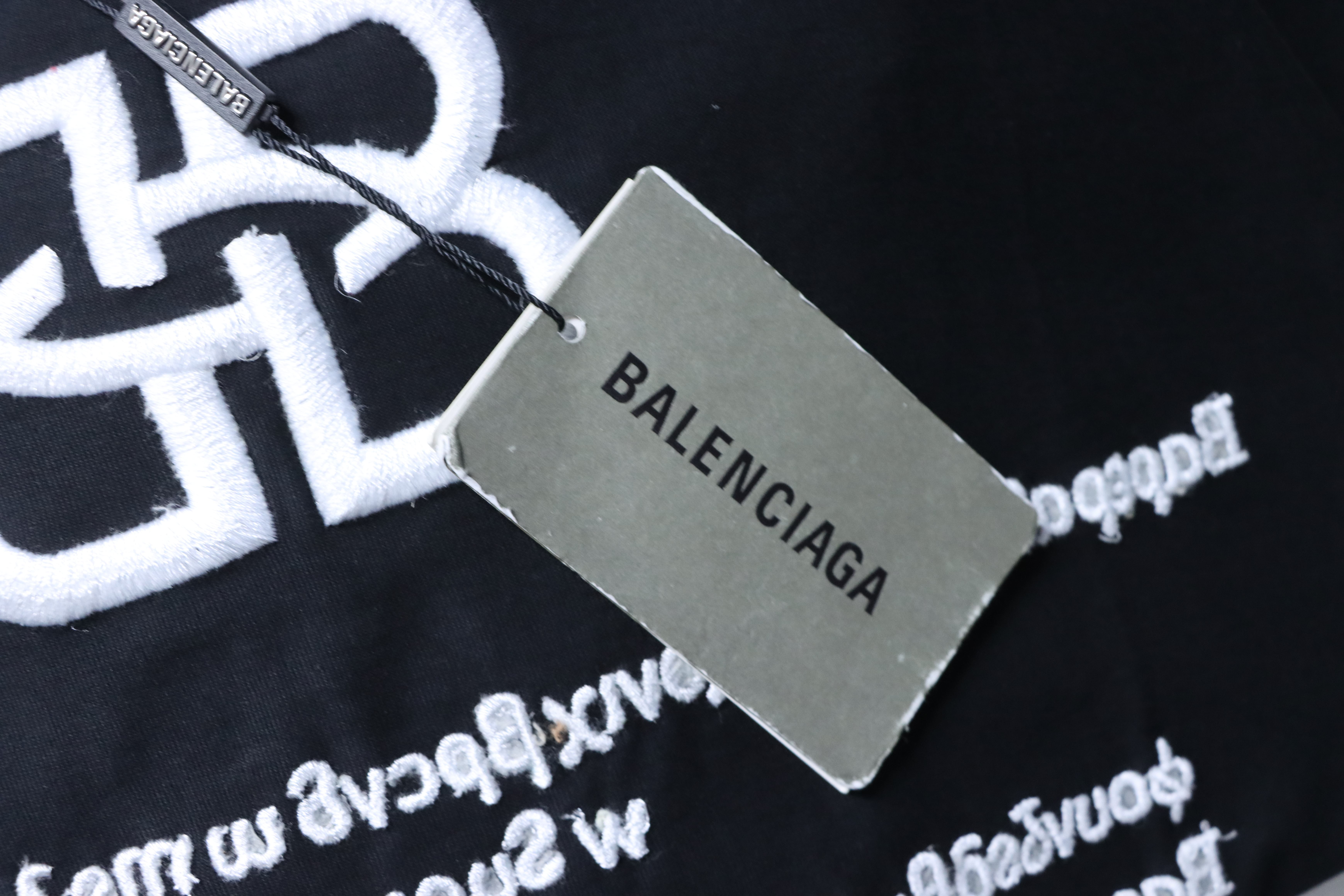 Balenciaga S26 Series Embroidery Heavy Craft Crewneck Short Sleeve T-Shirt Style 1