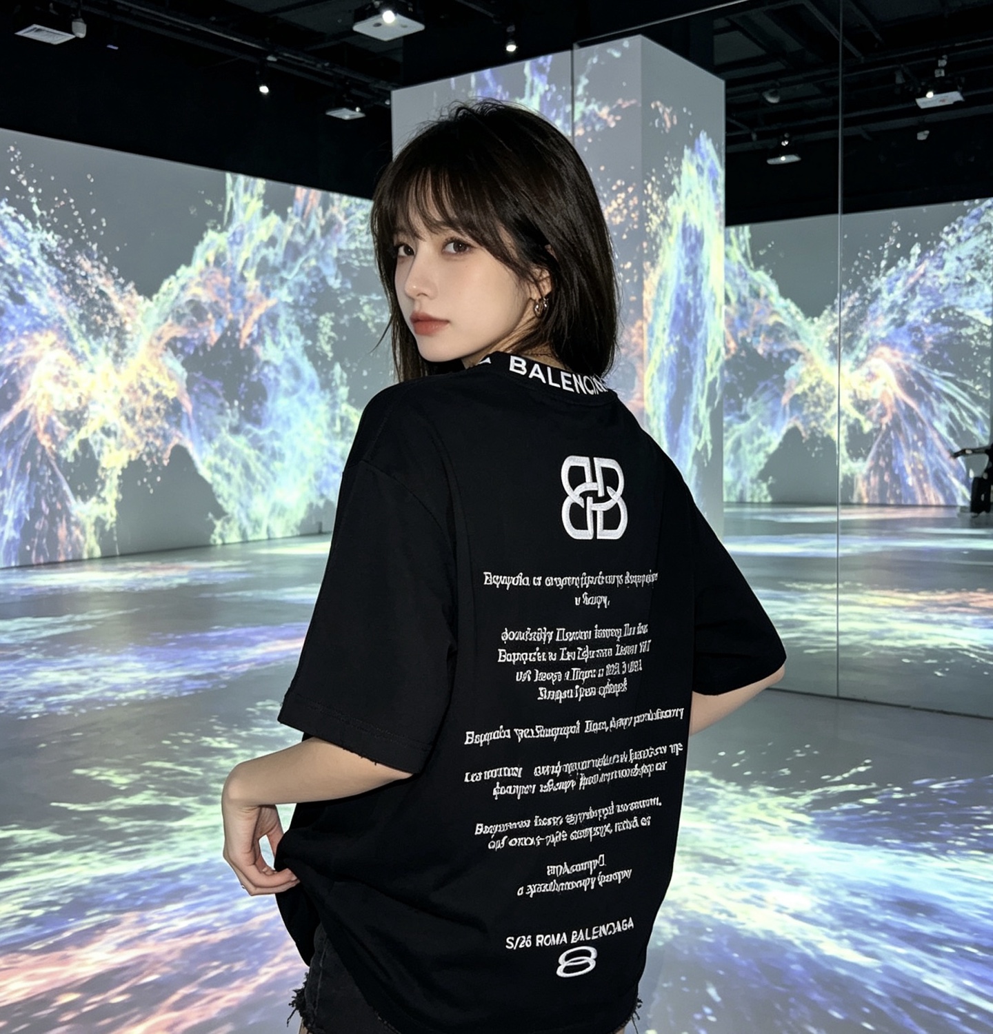 Balenciaga S26 Series Embroidery Heavy Craft Crewneck Short Sleeve T-Shirt Style 3