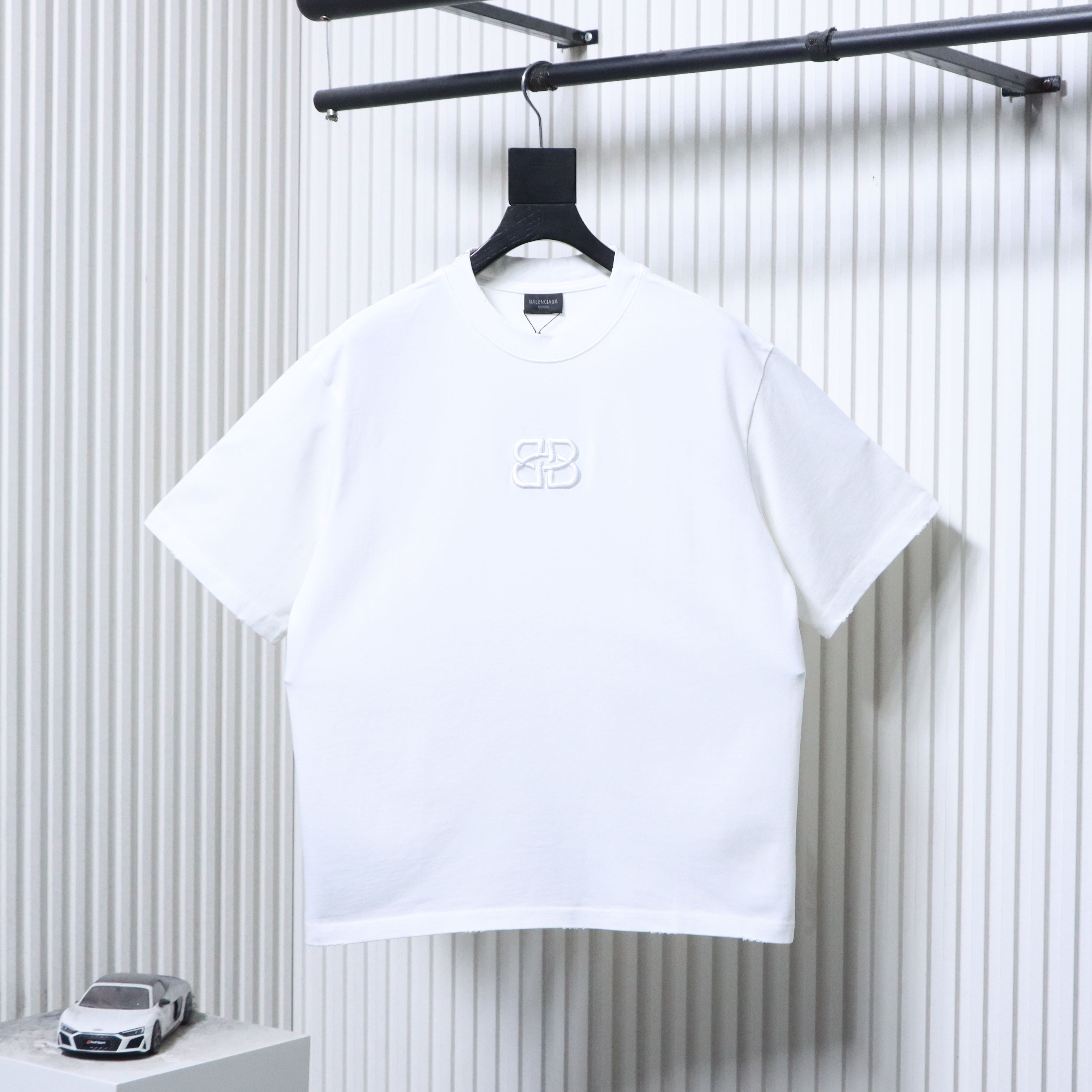 Balenciaga S26 Series Embroidery Heavy Craft Crewneck Short Sleeve T-Shirt Style 4