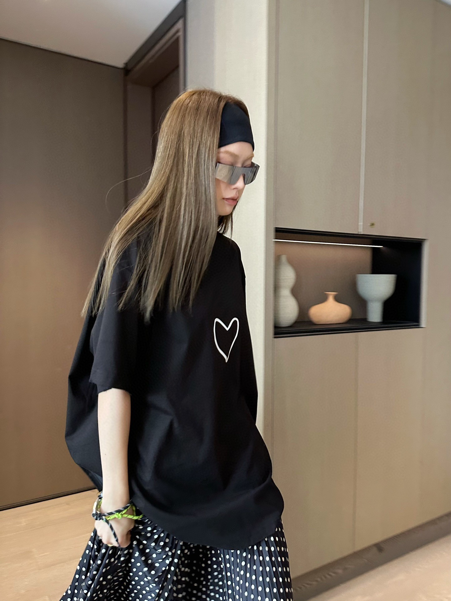 Balenciaga Silicone Heart Logo Short Sleeve T-Shirt