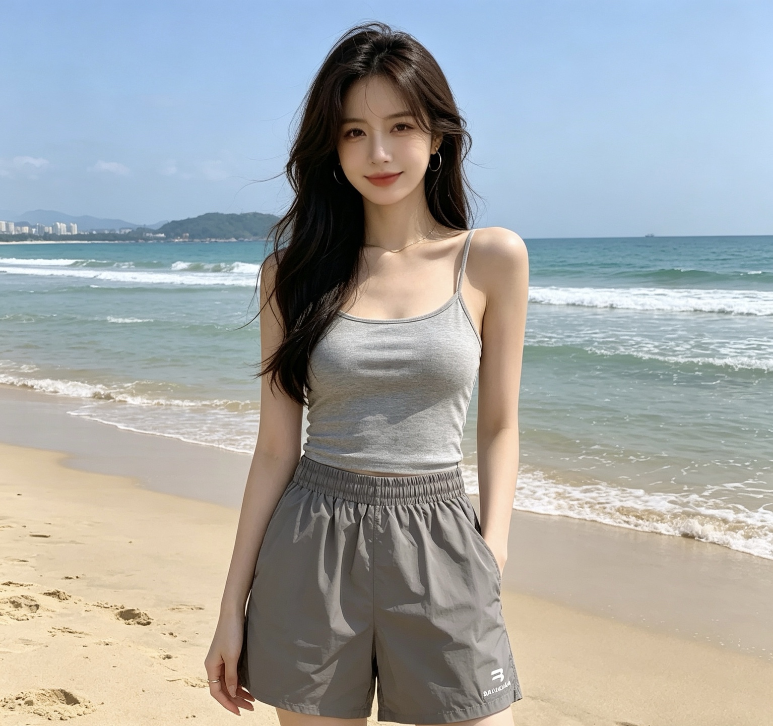 Balenciaga Silicone Letter Small Logo Shorts