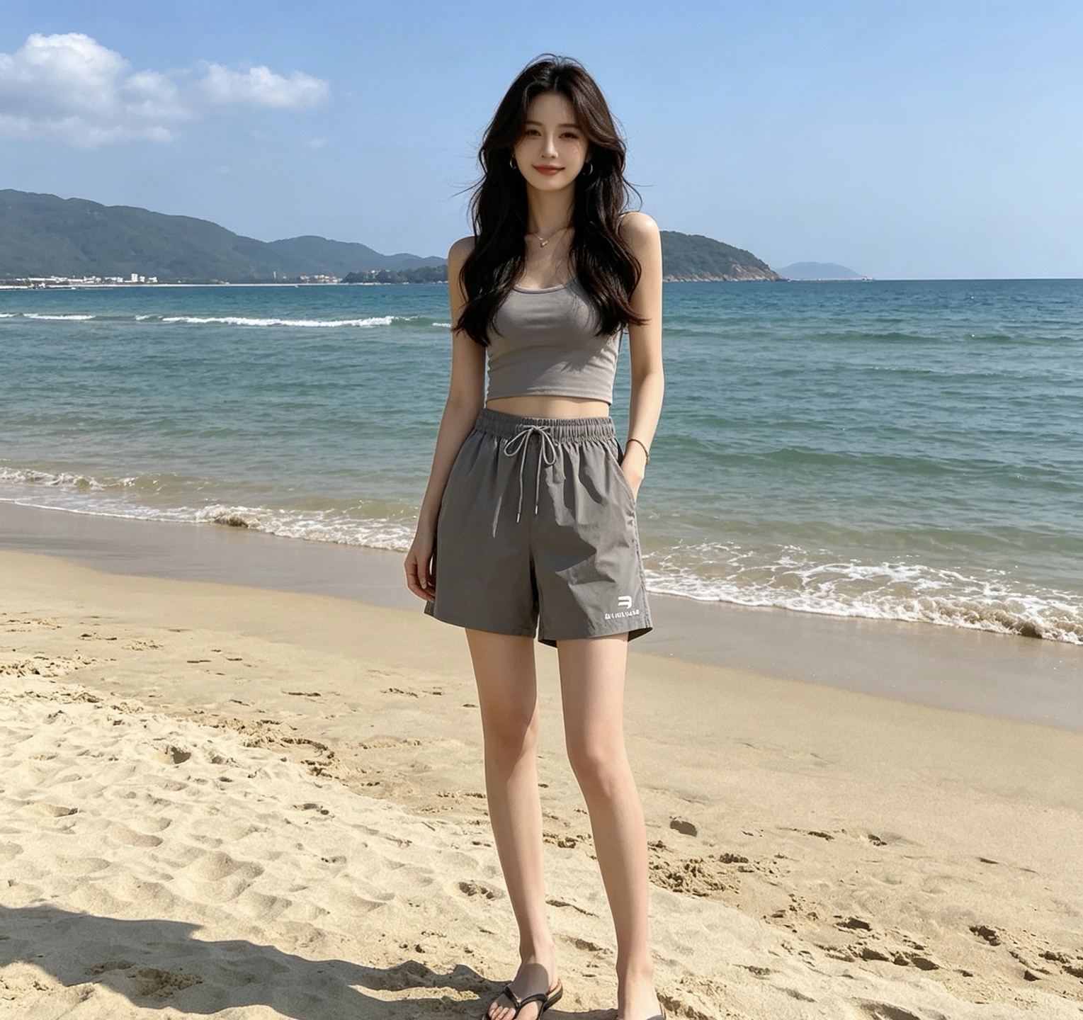 Balenciaga Silicone Letter Small Logo Shorts