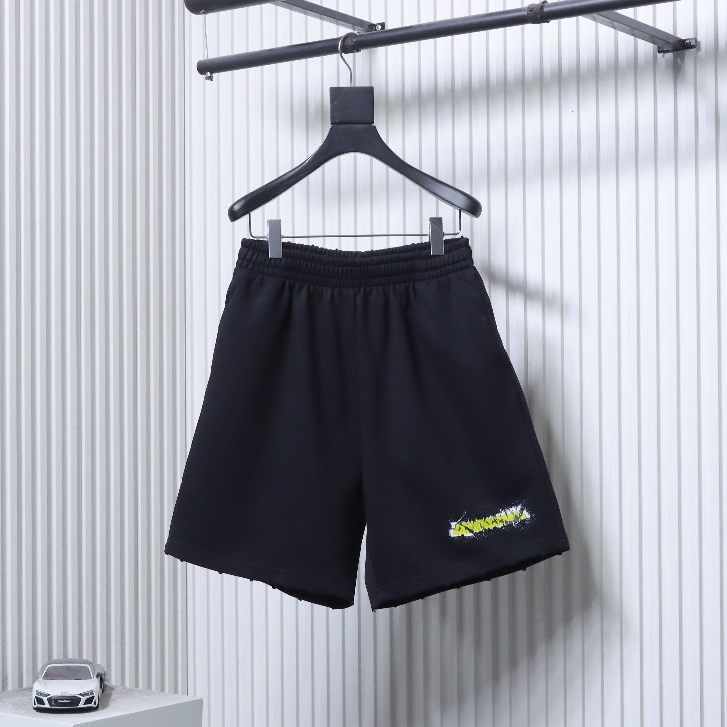 Balenciaga SS26 Letter Elastic Waist Shorts