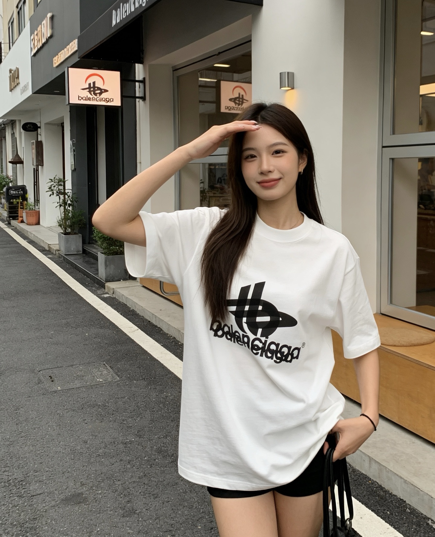 Balenciaga Tape Shadow Short Sleeve T-Shirt Style 1