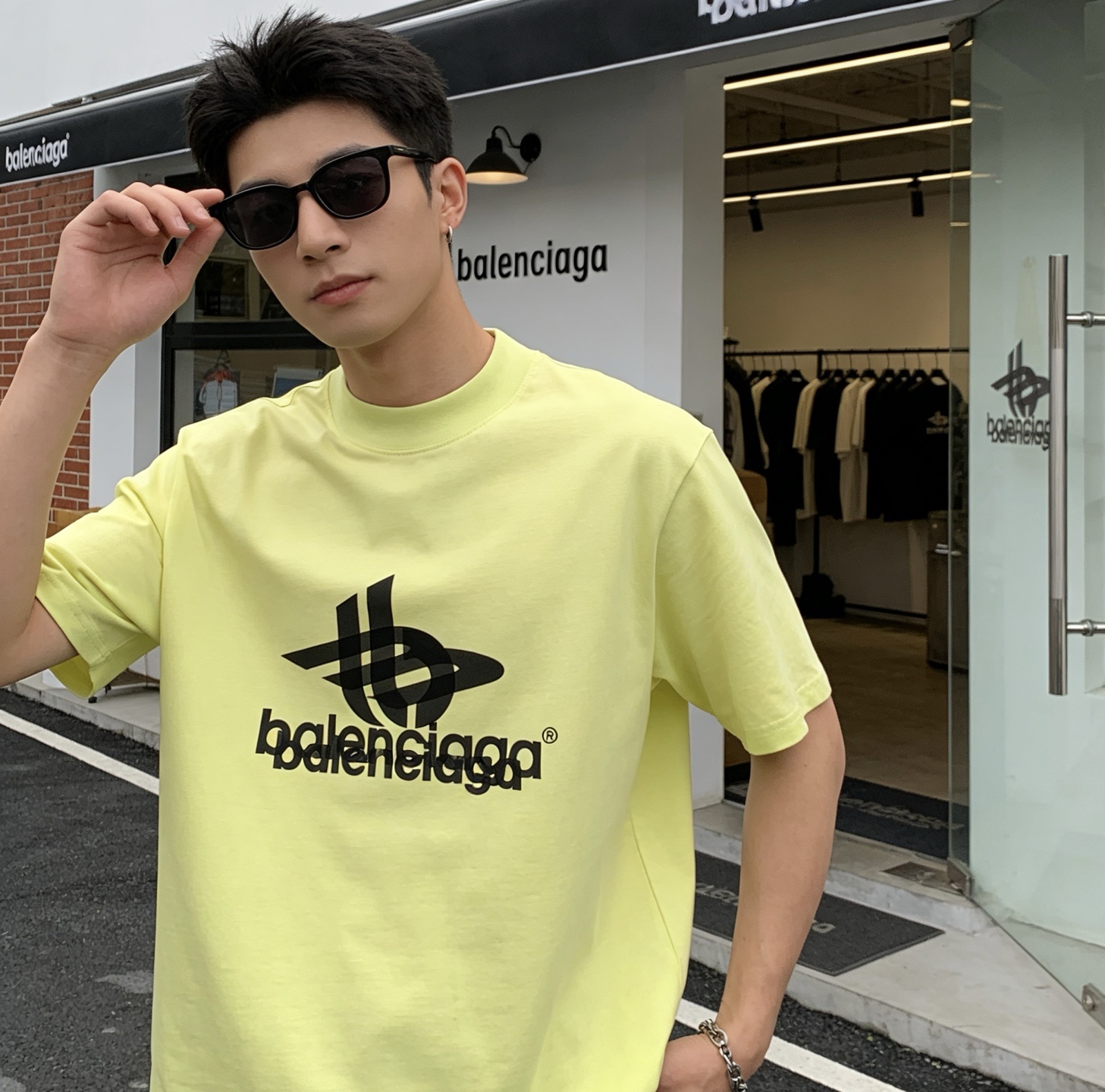 Balenciaga Tape Shadow Short Sleeve T-Shirt Style 2