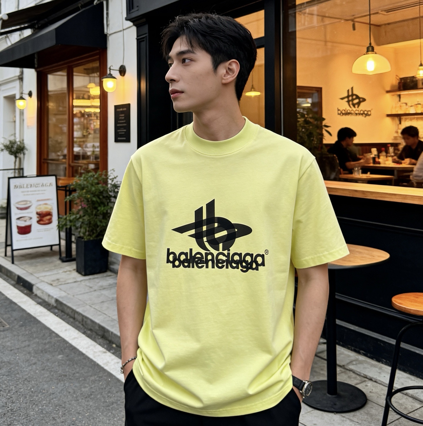 Balenciaga Tape Shadow Short Sleeve T-Shirt Style 2