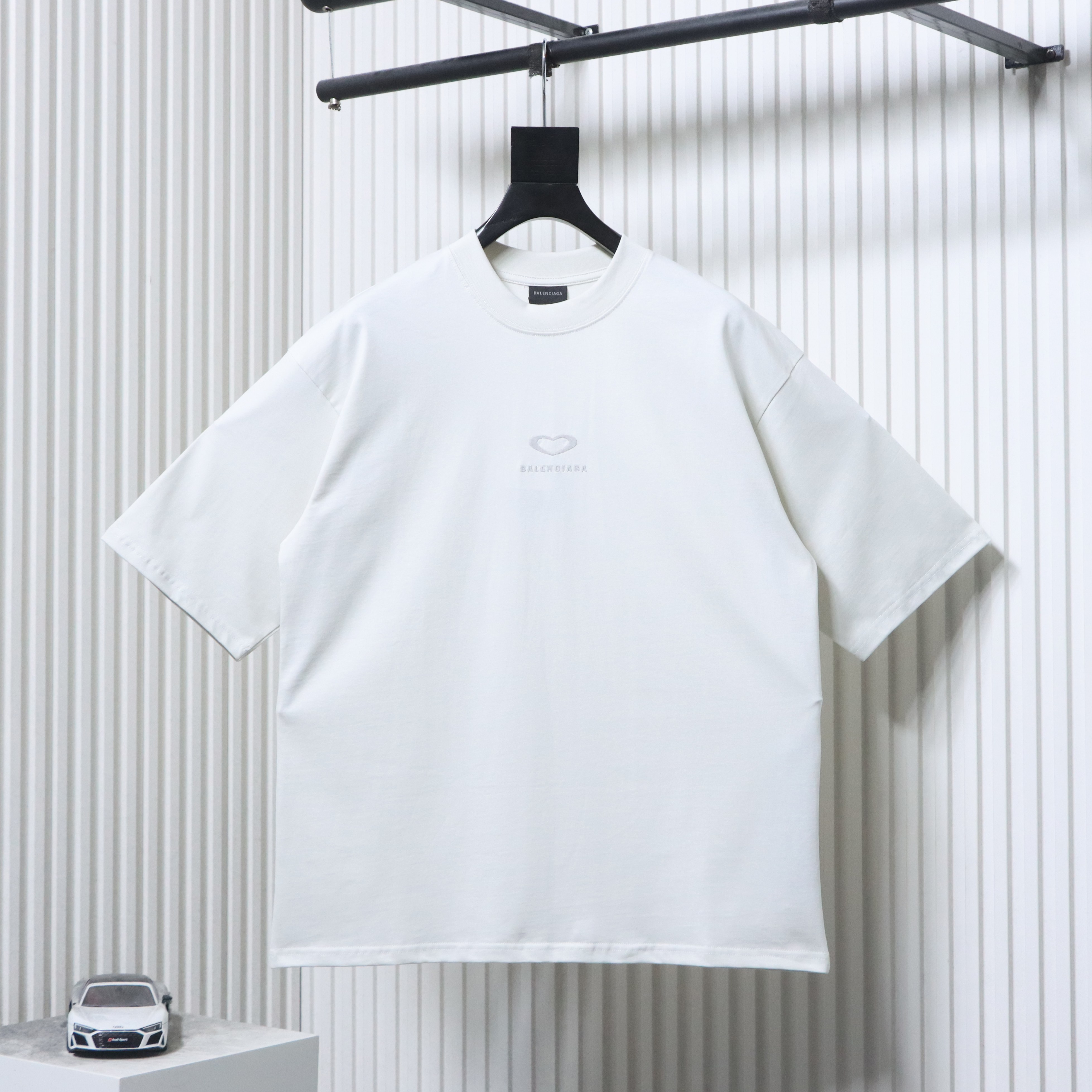 Balenciaga Valentine Heart Logo Limited Short Sleeve T-Shirt