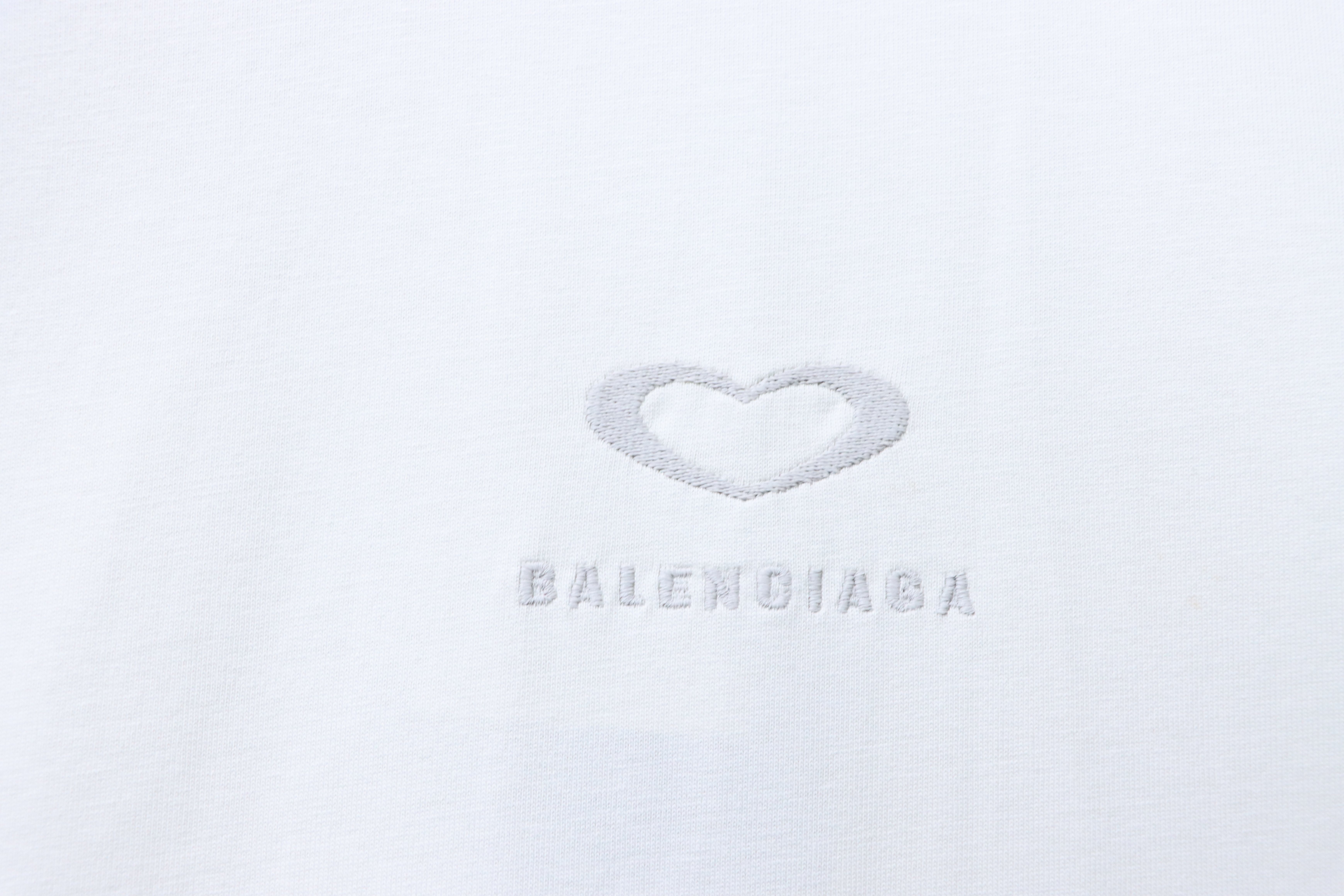 Balenciaga Valentine Heart Logo Limited Short Sleeve T-Shirt