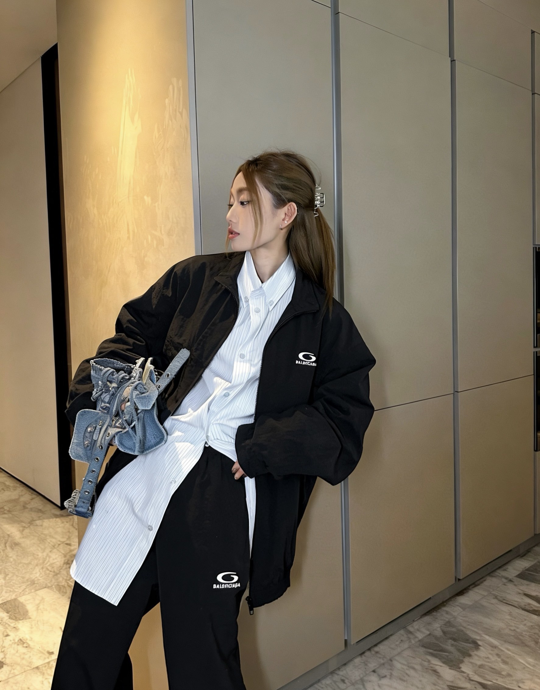 BLCG 26SS Front and Back Half-Ring Letter Embroidery Jacket Style 2