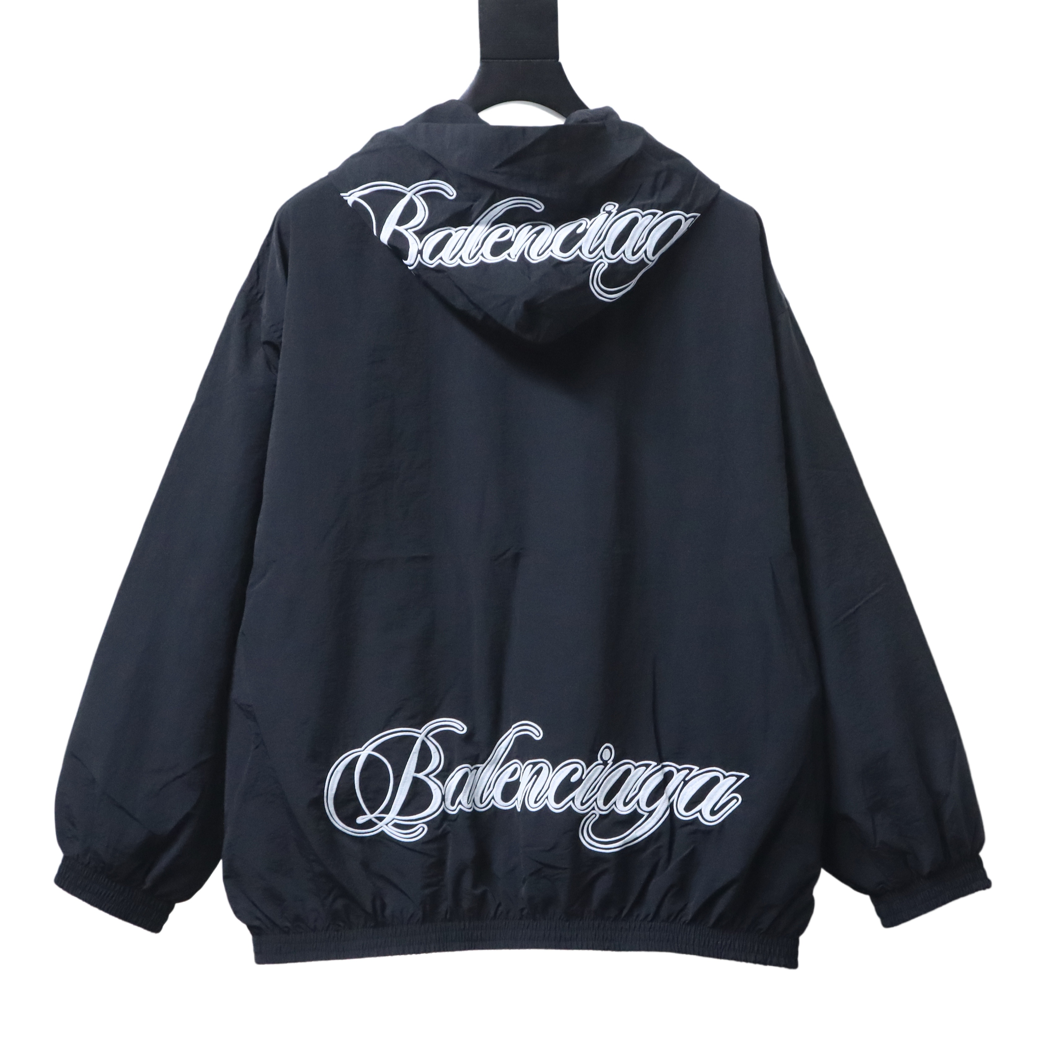 BLCG 26SS Script Signature Letter Embroidery Hooded Track Jacket