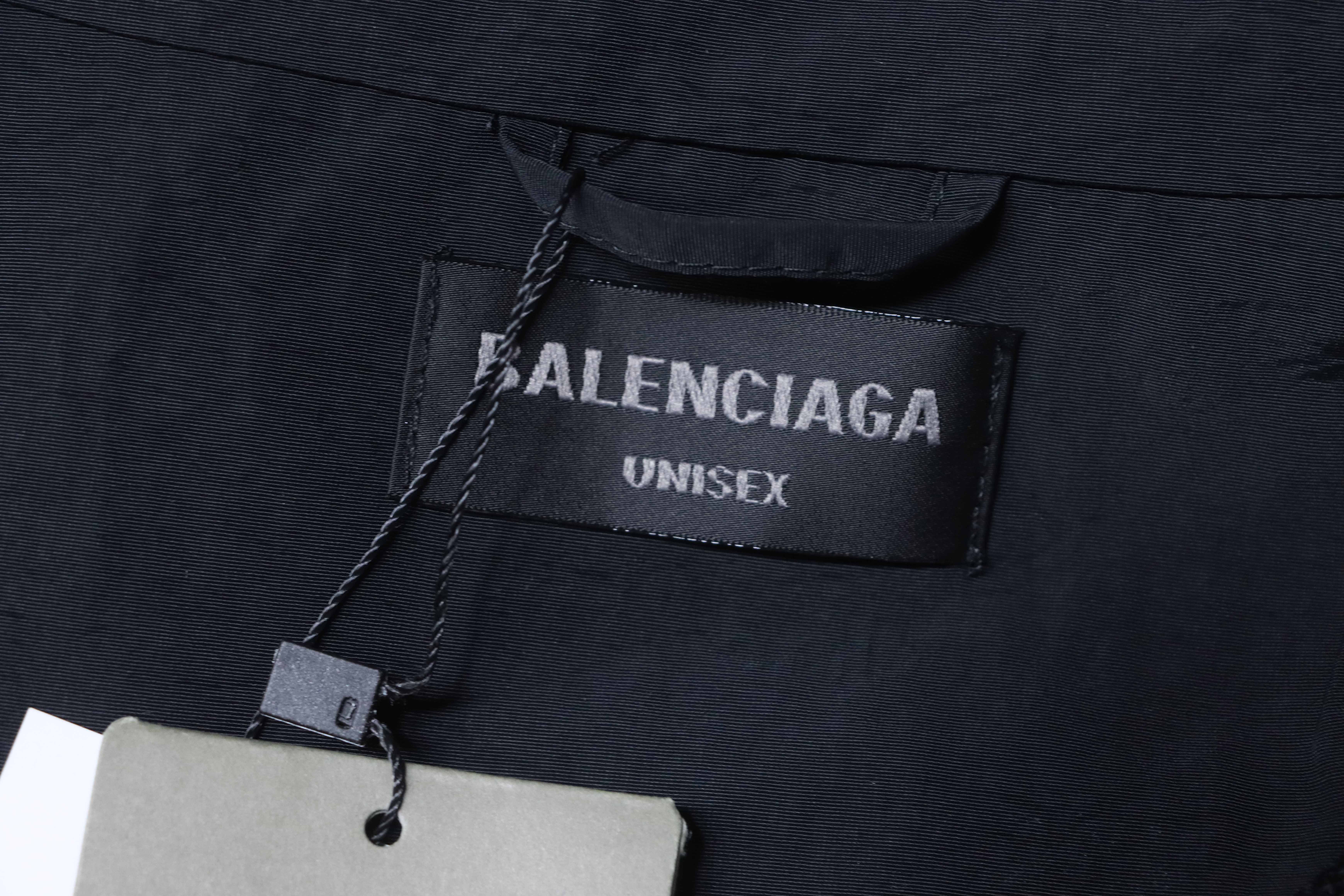 BLCG 26SS White Tape Print Tracksuit Windbreaker Jacket