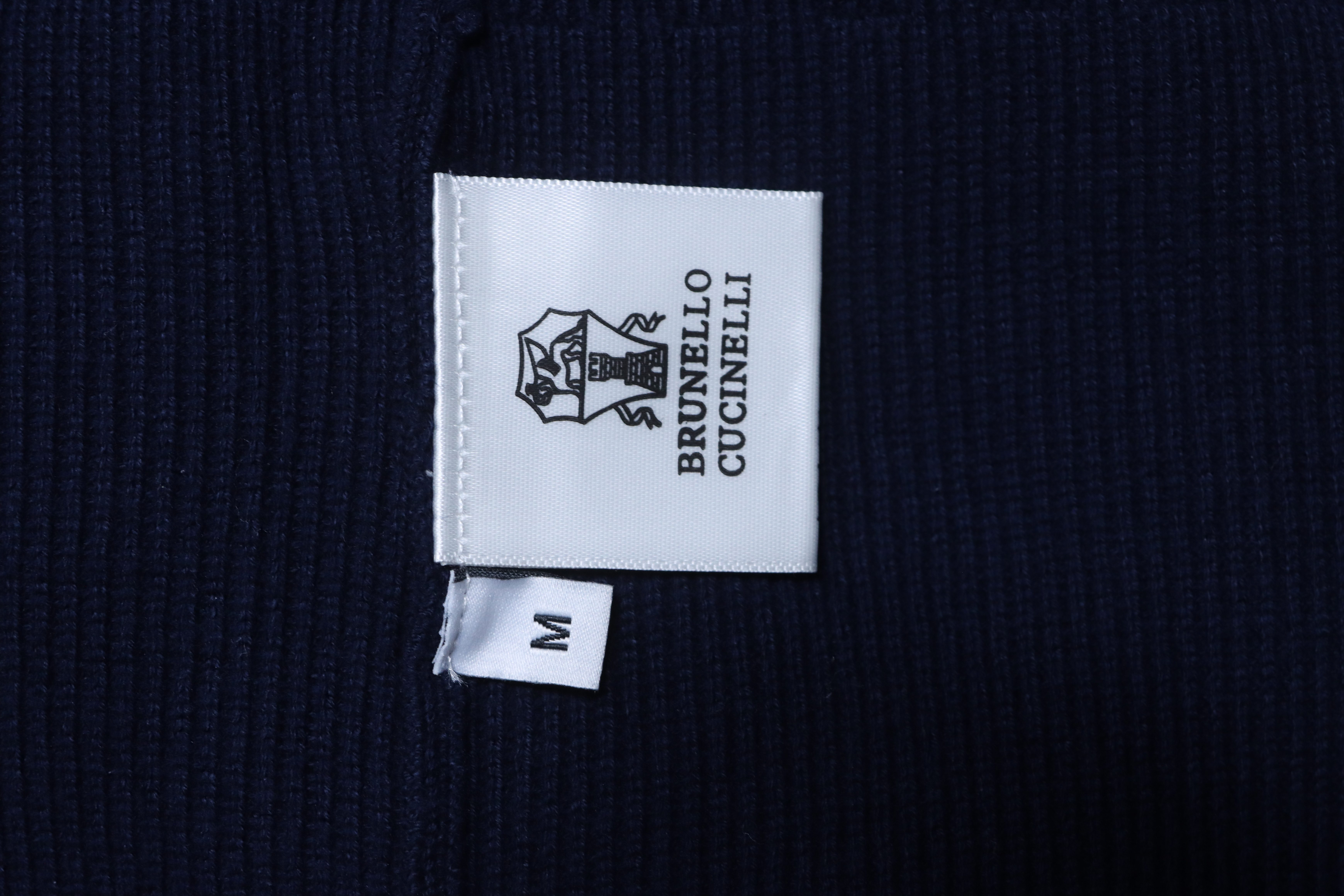 Brunello Cucinelli BC Seagull Collar Knitted Short Sleeve Polo Shirt Style 1