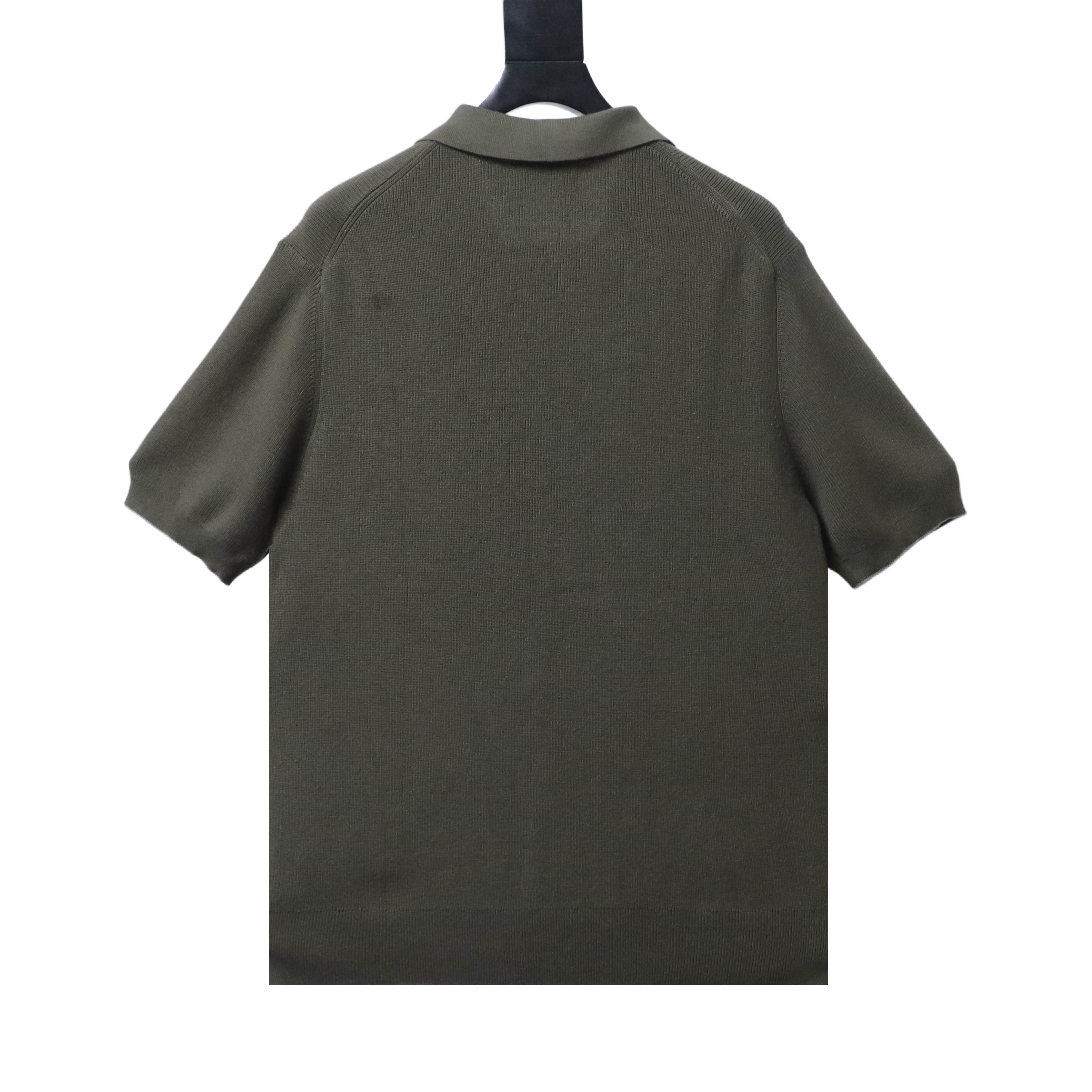 Brunello Cucinelli BC Seagull Collar Knitted Short Sleeve Polo Shirt Style 2