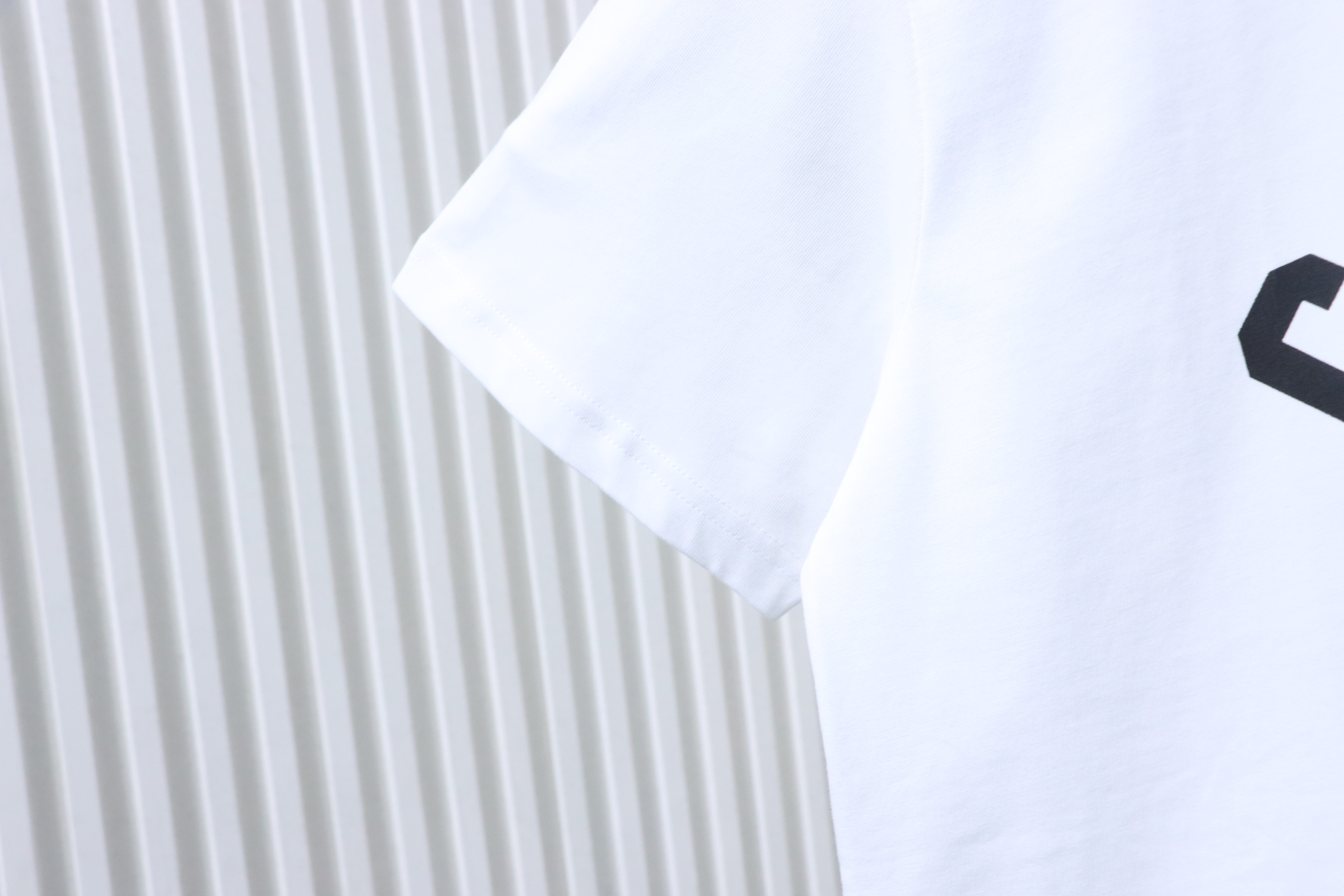 Celine 2026 Runway Magazine Style Spring Summer Square Letter Logo Print Short Sleeve T-Shirt