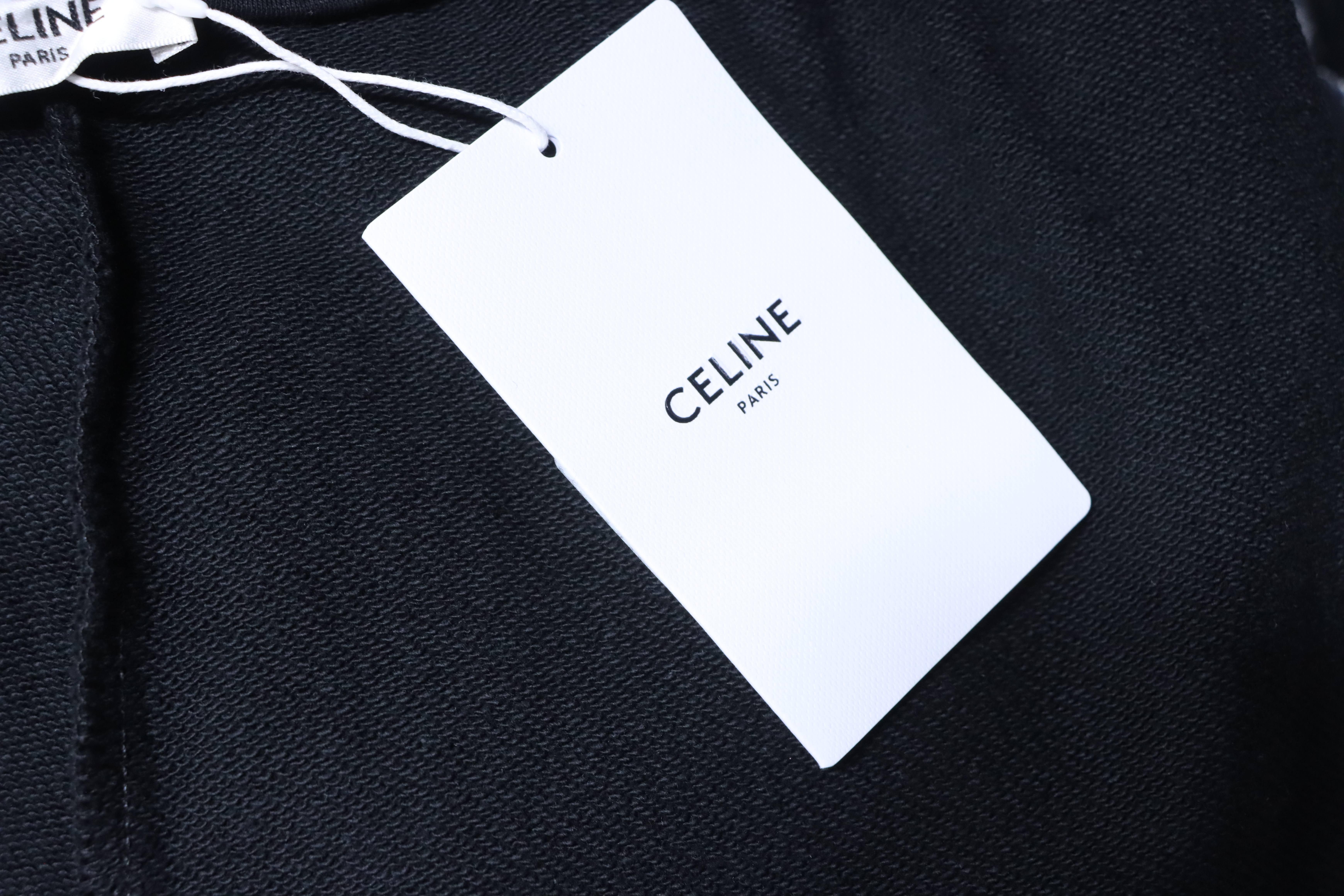 Celine 25SS Tape Embroidered Letter Shorts