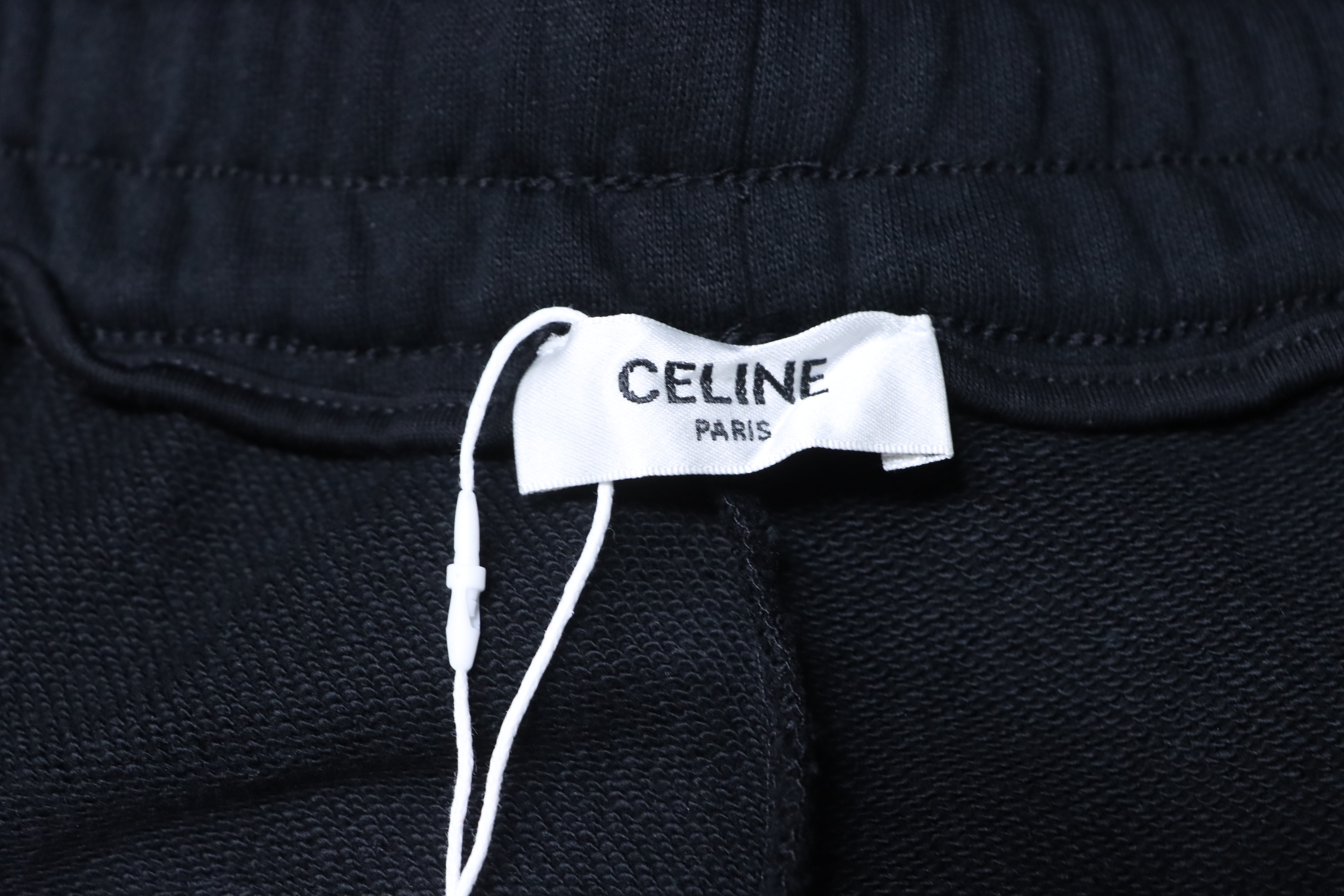 Celine 25SS Tape Embroidered Letter Shorts