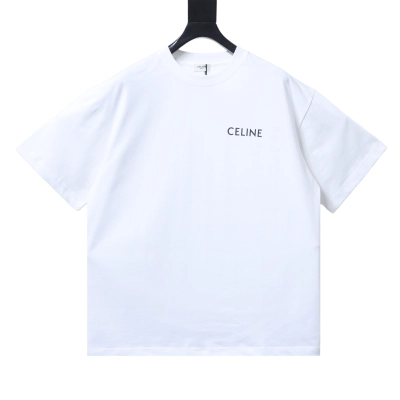 Celine 26SS Classic Logo Print Heavyweight Short Sleeve T-Shirt Style 1 02