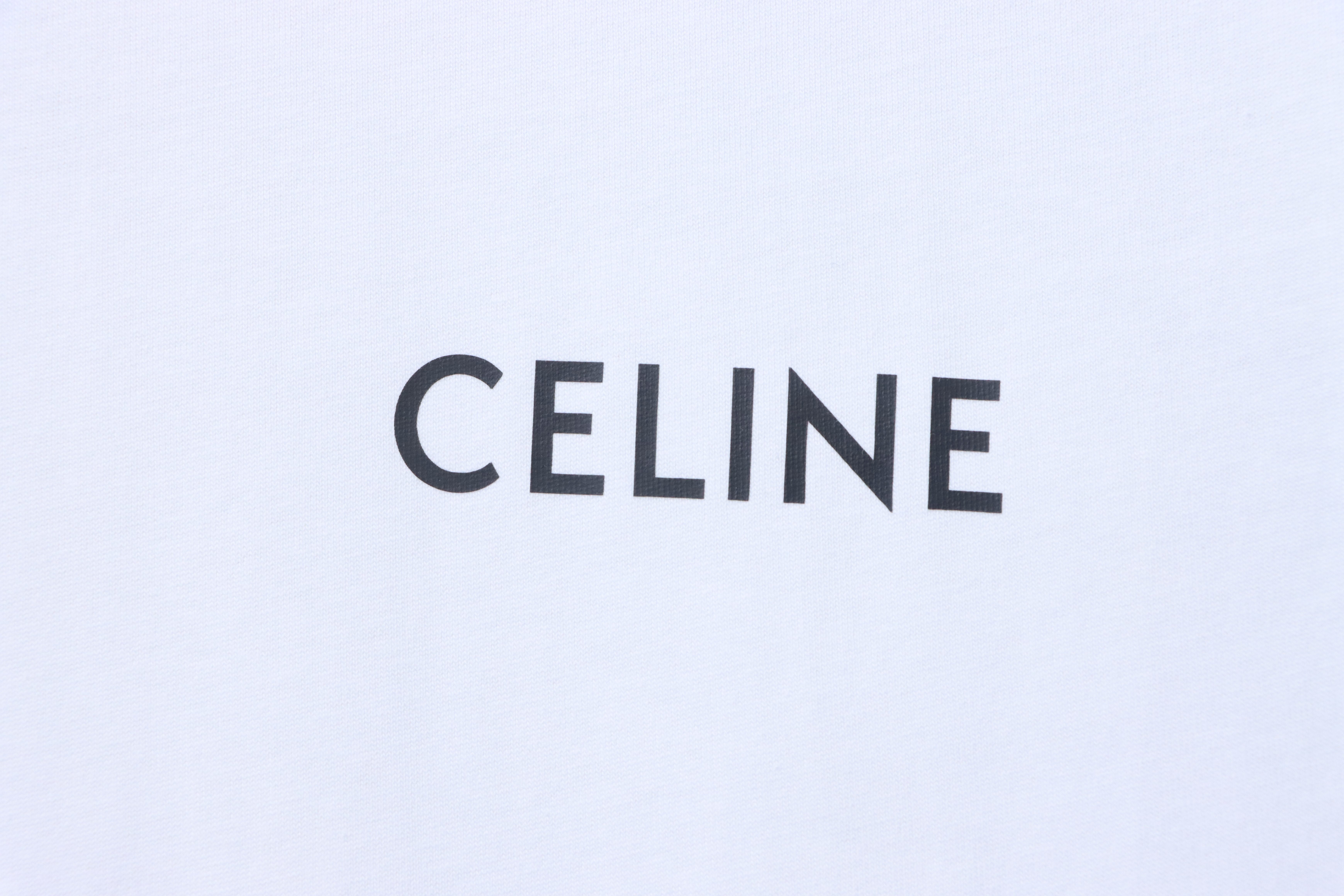 Celine 26SS Classic Logo Print Heavyweight Short Sleeve T-Shirt Style 1