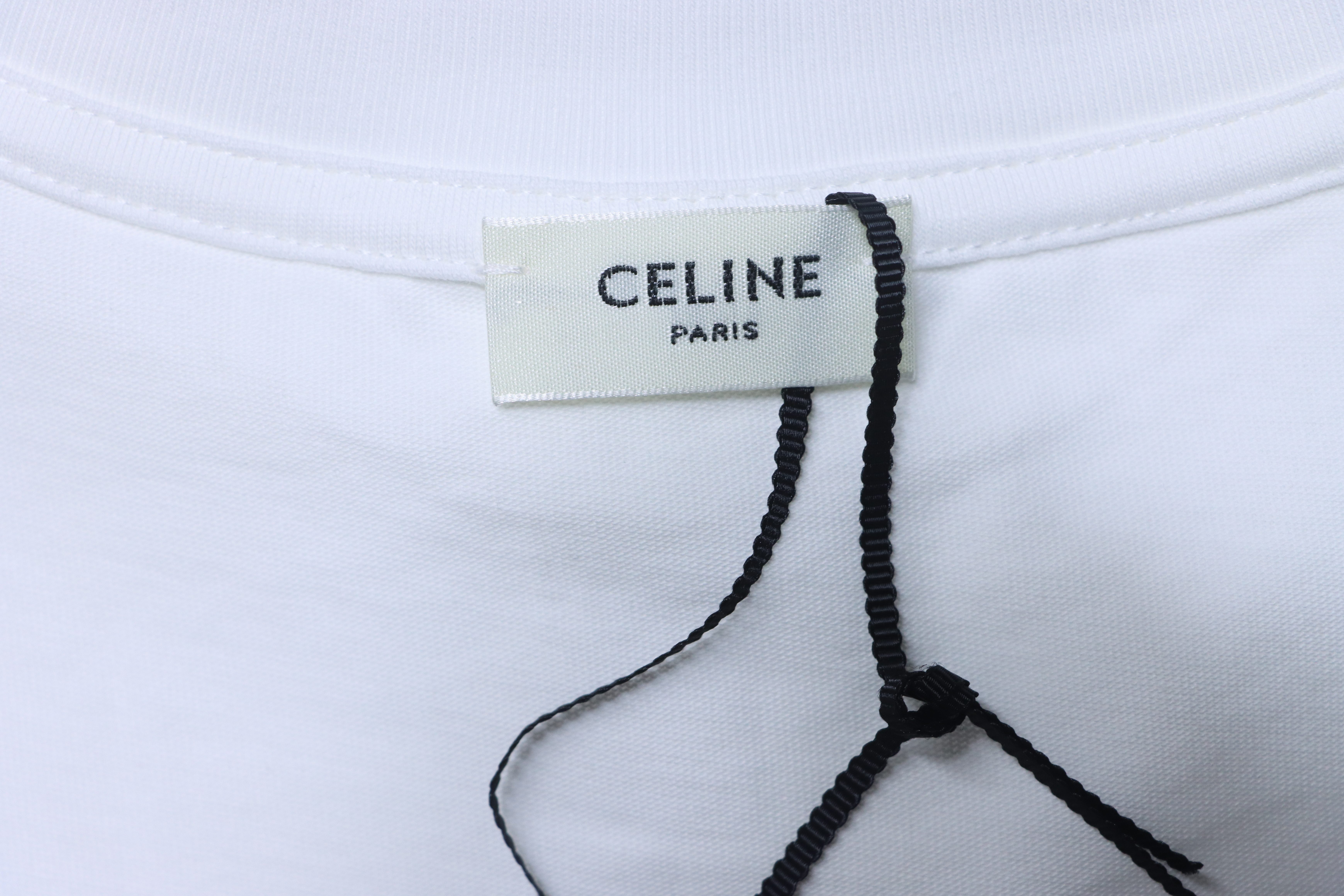 Celine 26SS Classic Logo Print Heavyweight Short Sleeve T-Shirt Style 1