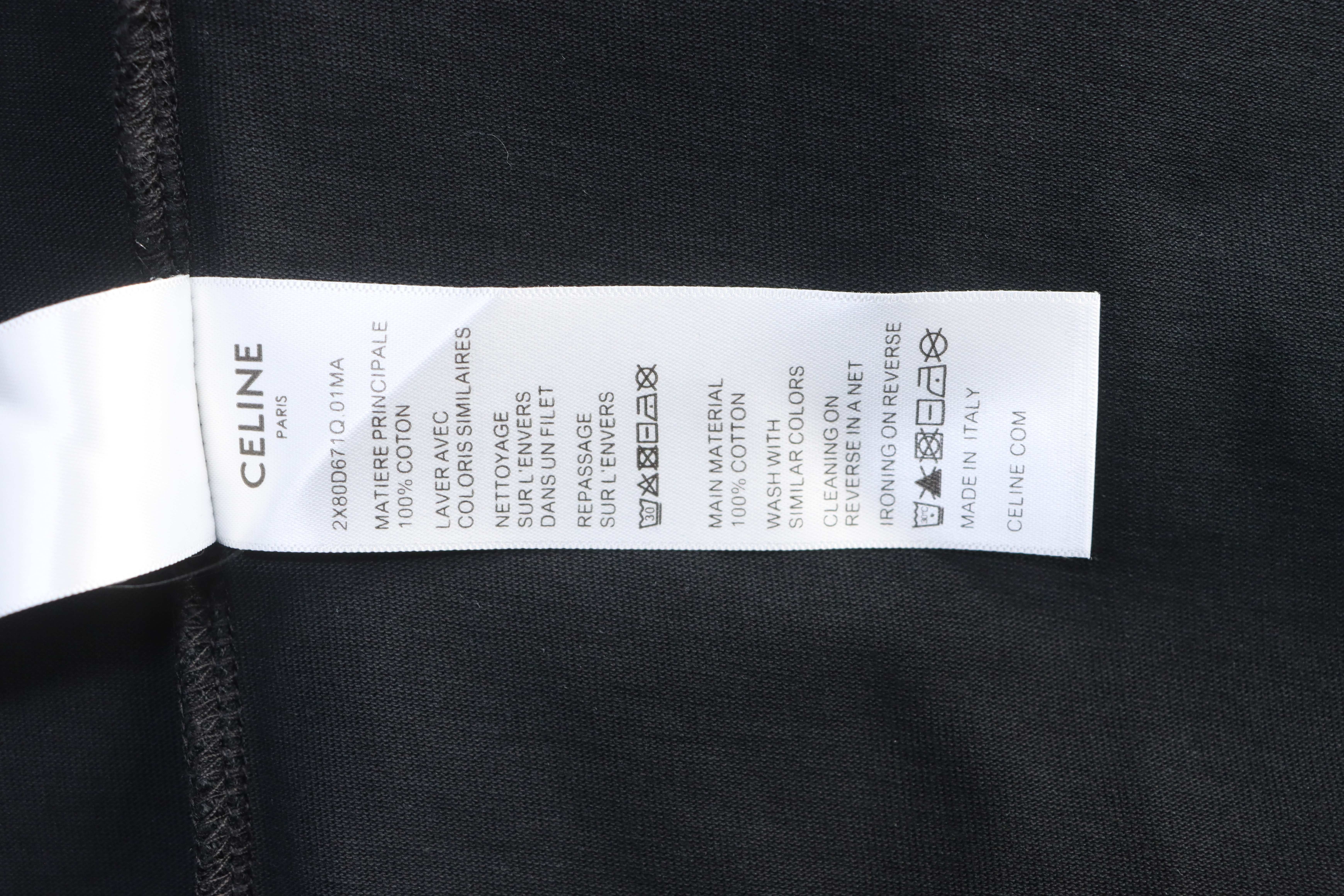 Celine 26SS Hand-Drawn Comic Print Short Sleeve T-Shirt Style 1