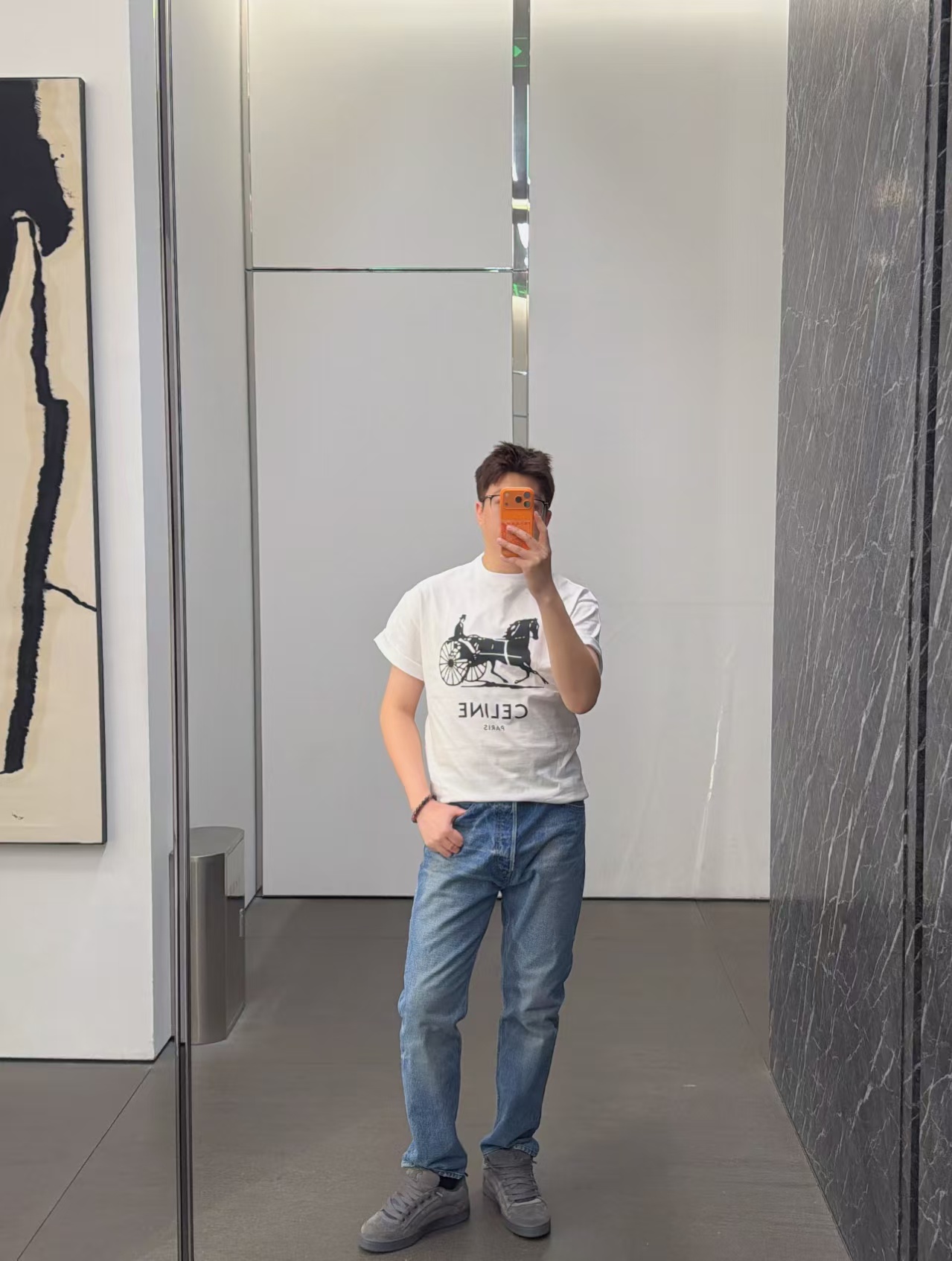 Celine 26SS Logo Print Short Sleeve T-Shirt Style 1